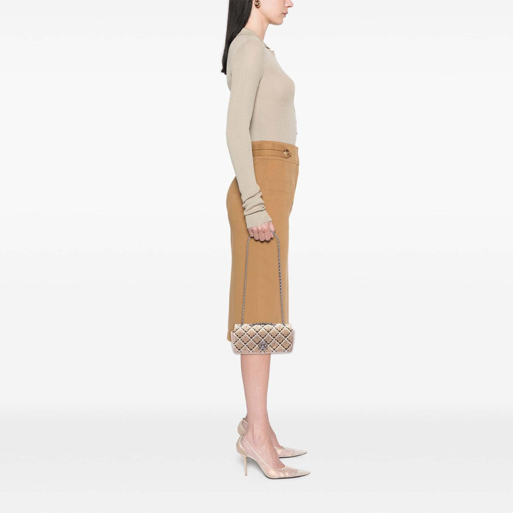 Chanel CC Patent Woven Stitch Full Flap