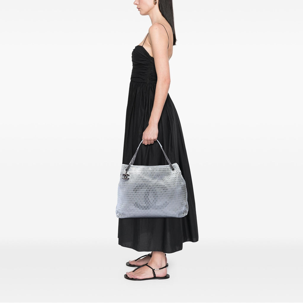 Chanel CC Perforated Leather Tote