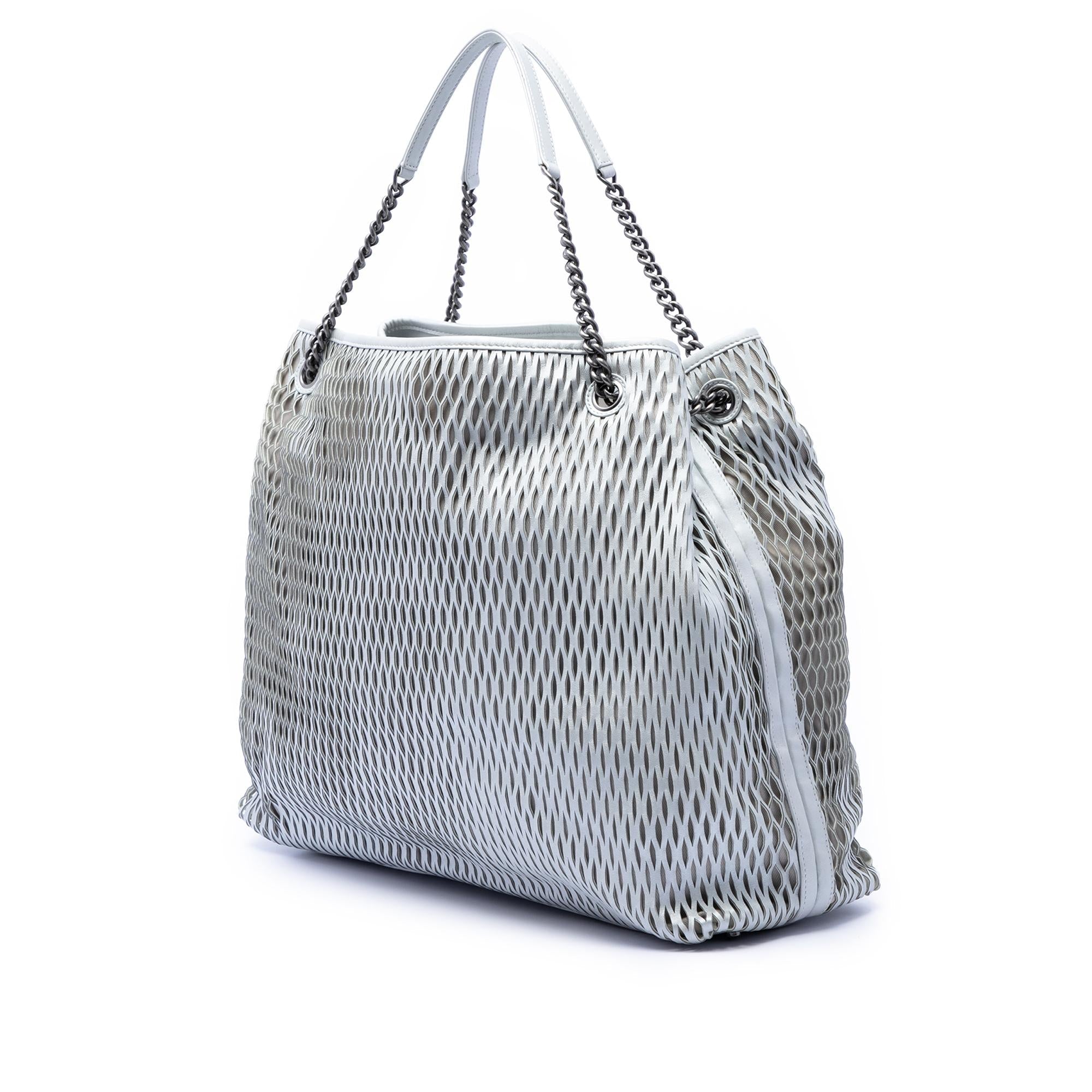 Chanel CC Perforated Leather Tote