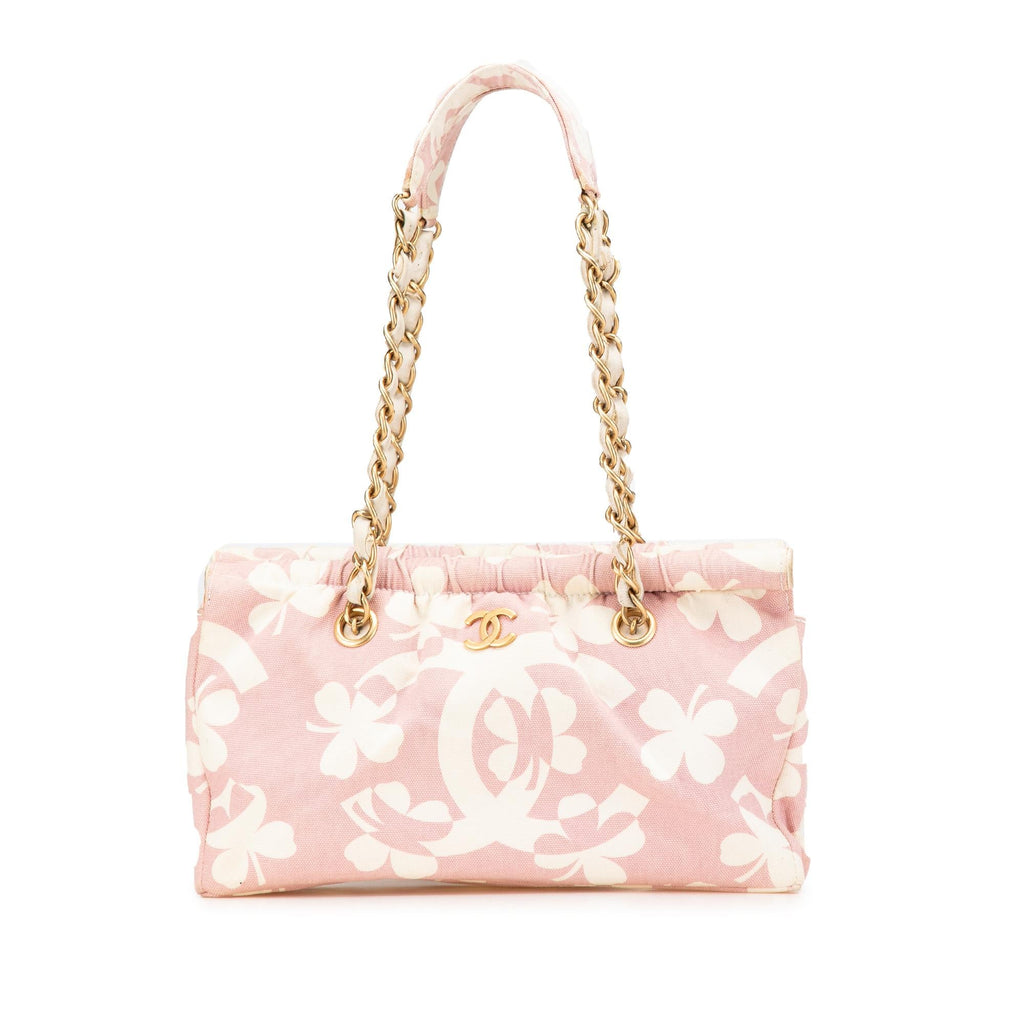 Chanel CC Printed Canvas Clover Shoulder Bag