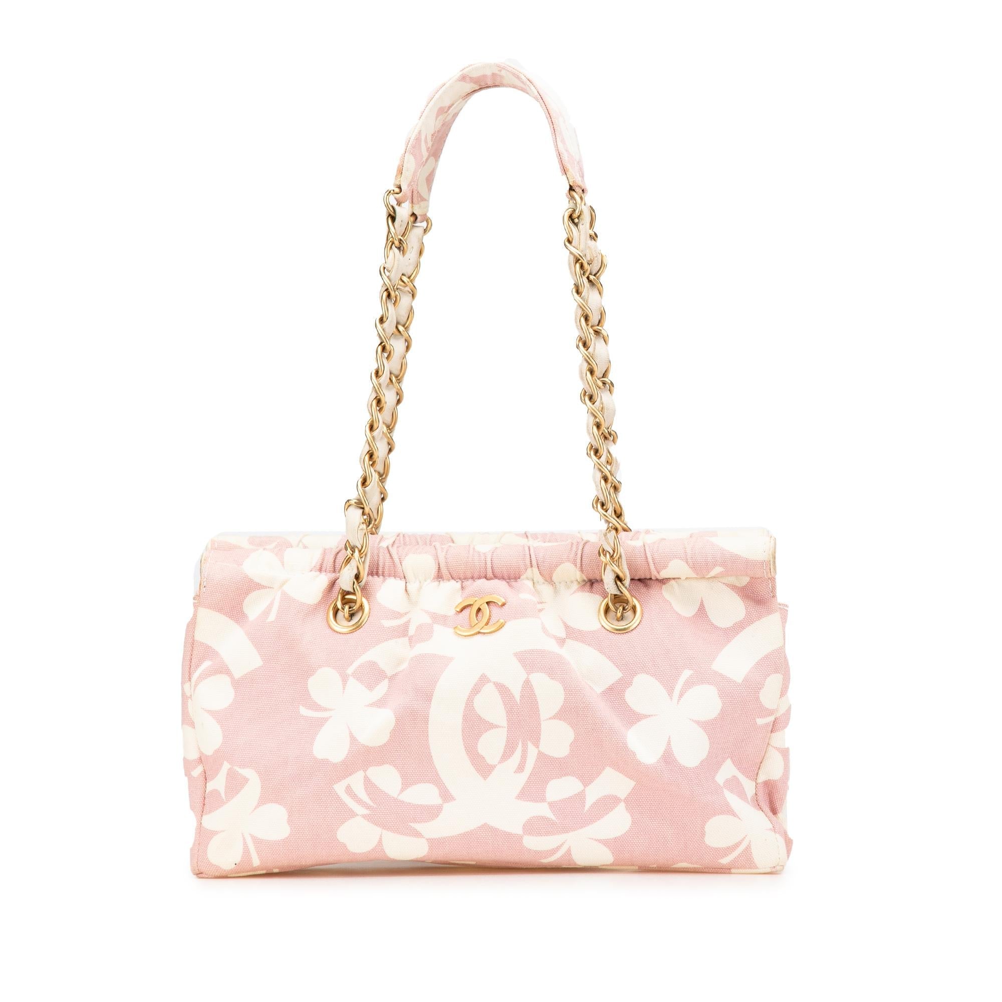 Chanel CC Printed Canvas Clover Shoulder Bag