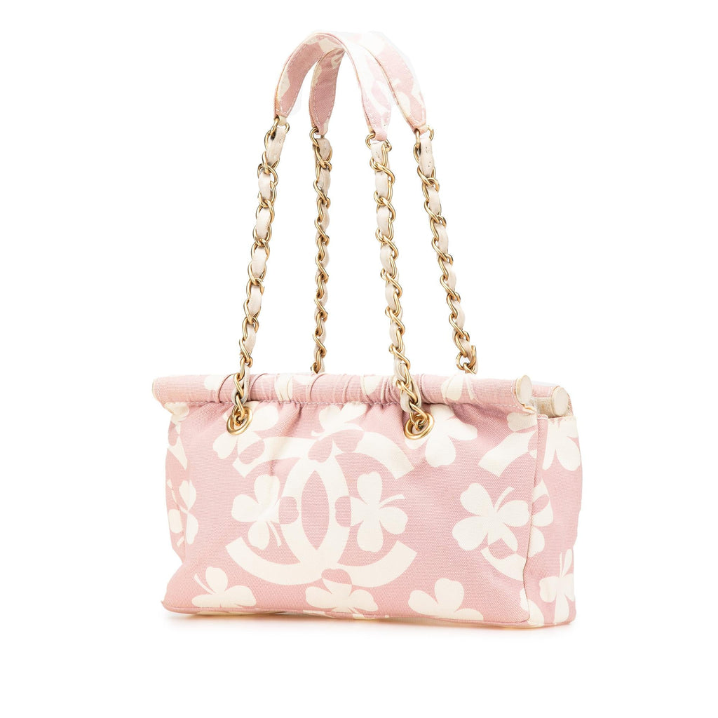 Chanel CC Printed Canvas Clover Shoulder Bag