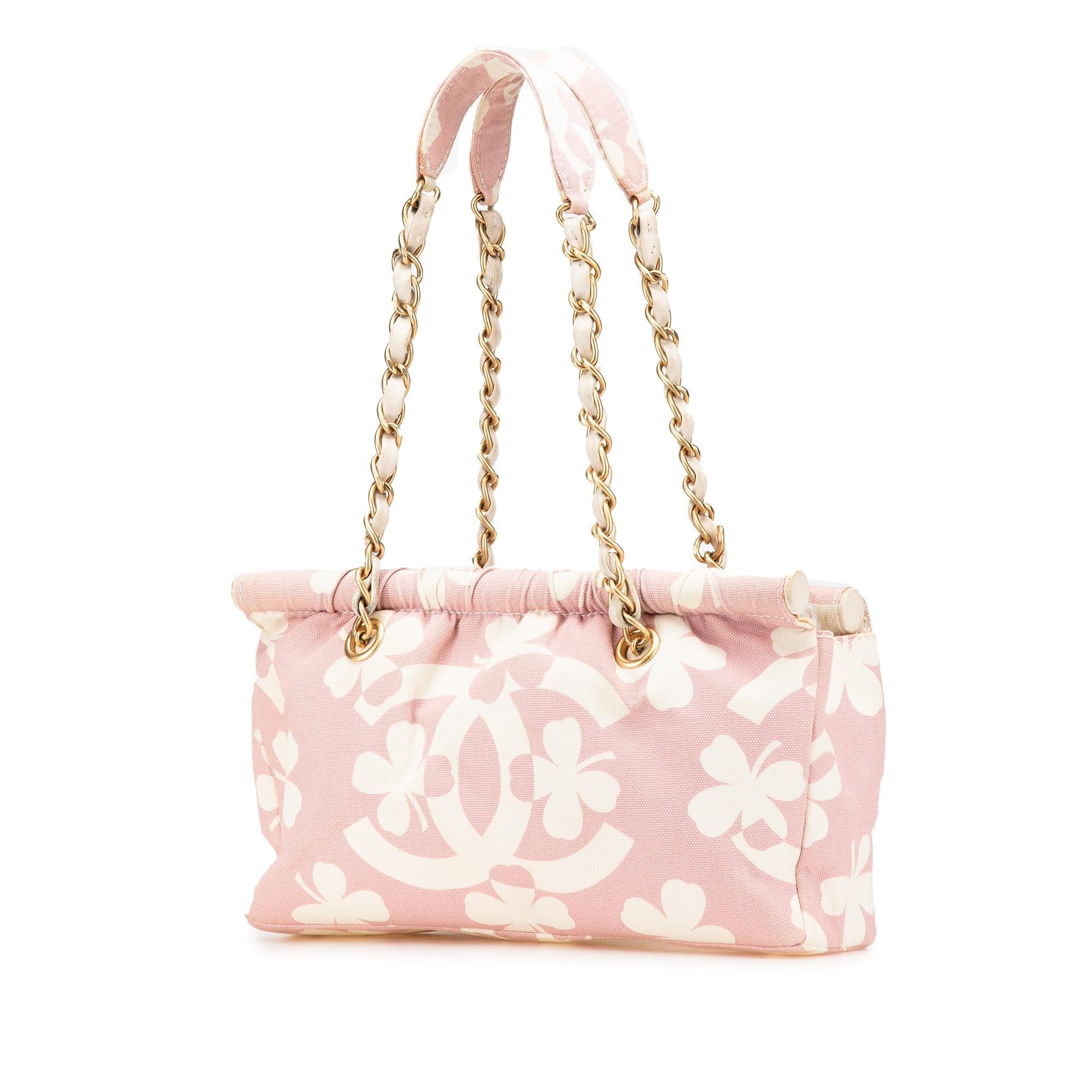 Chanel CC Printed Canvas Clover Shoulder Bag