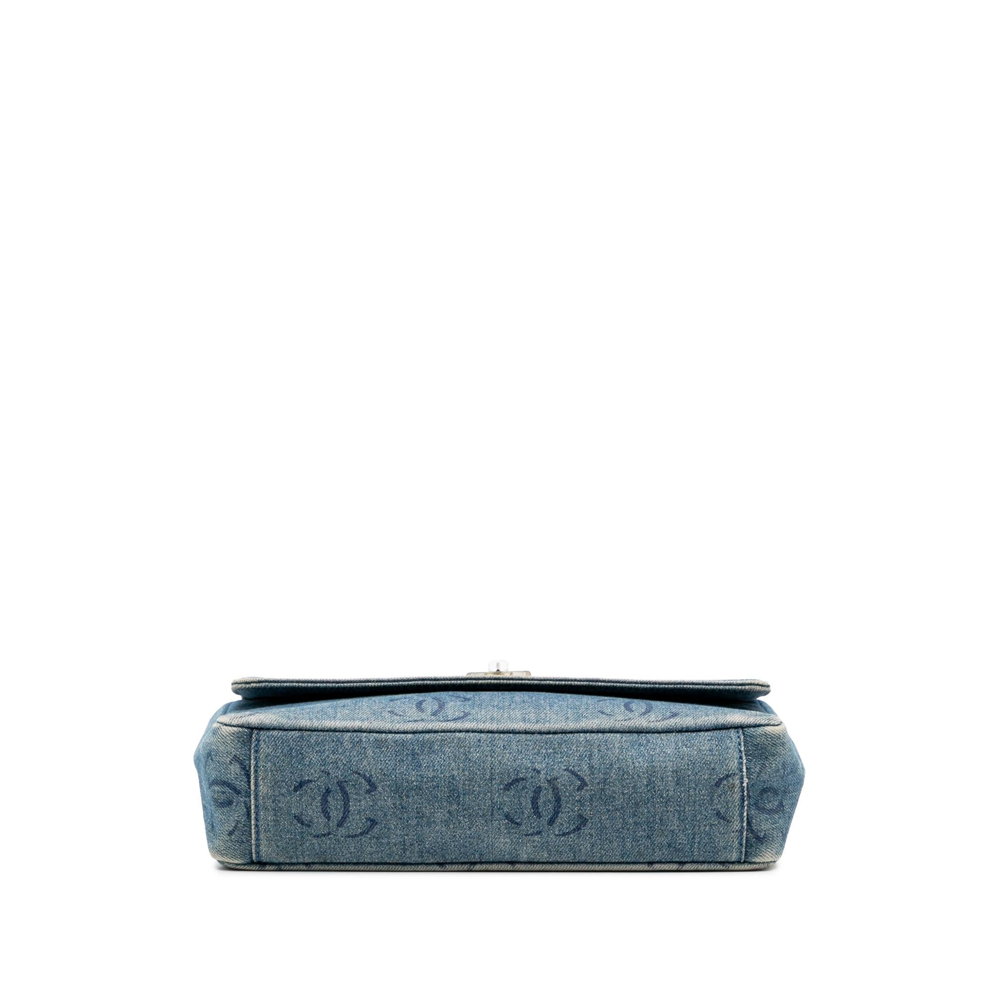 Chanel CC Printed Denim Single Flap