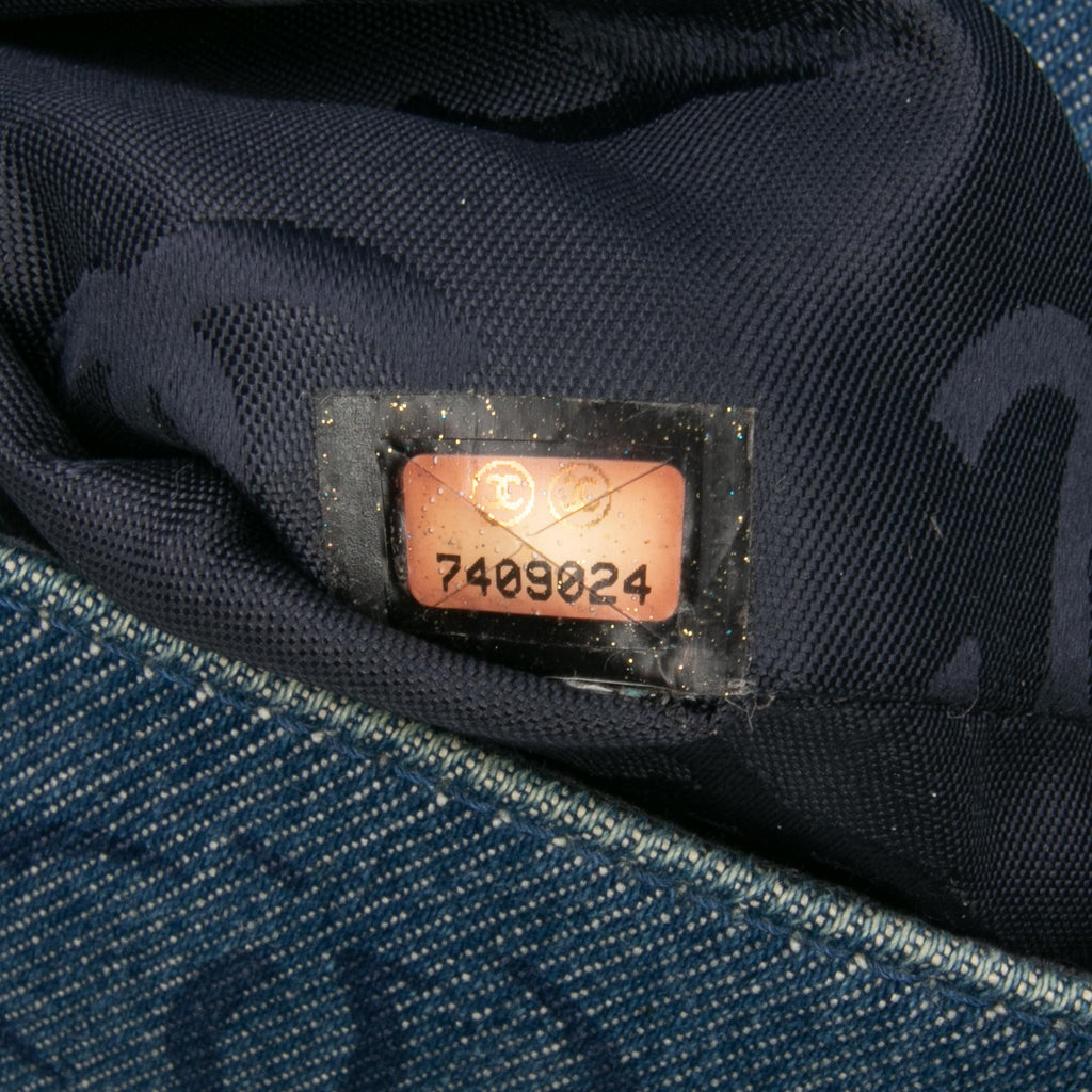 Chanel CC Printed Denim Single Flap