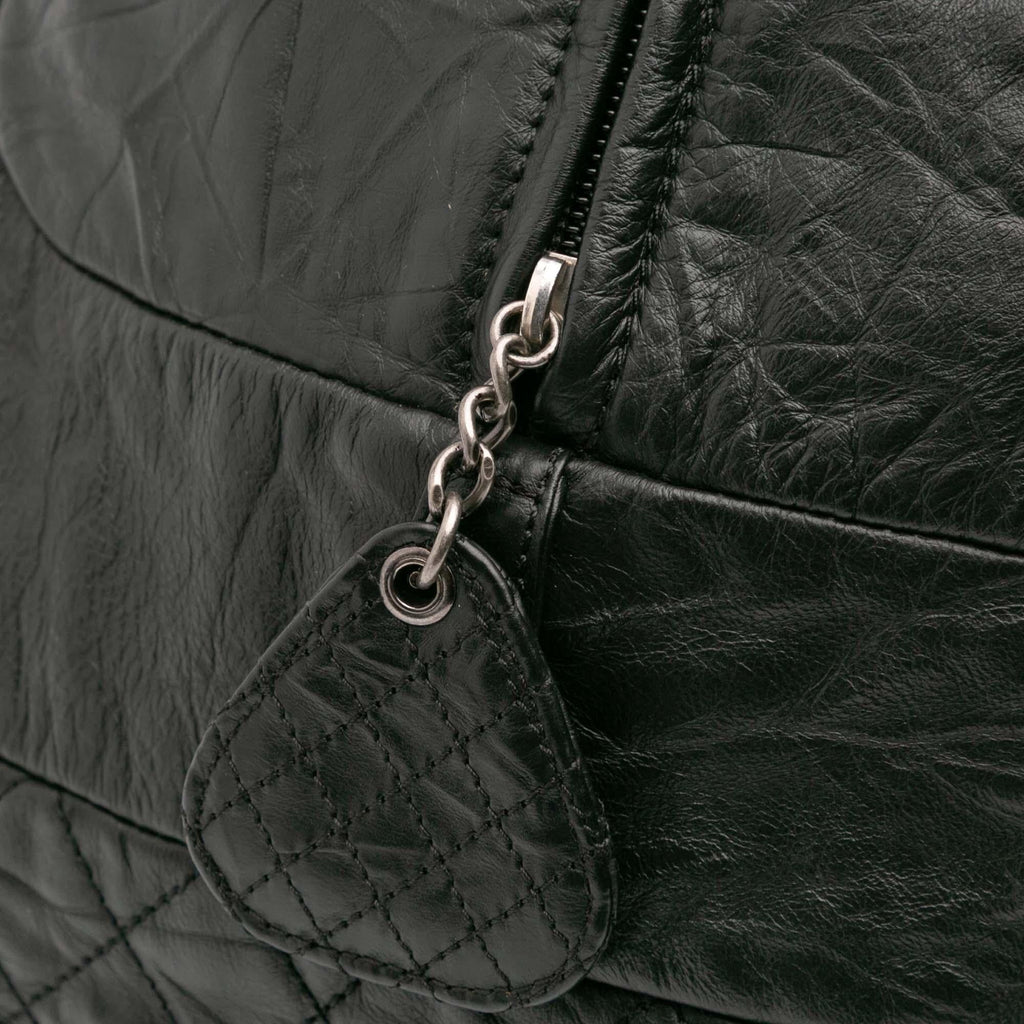 Chanel CC Quilted Aged Calfskin Coco Rider Bowling Bag