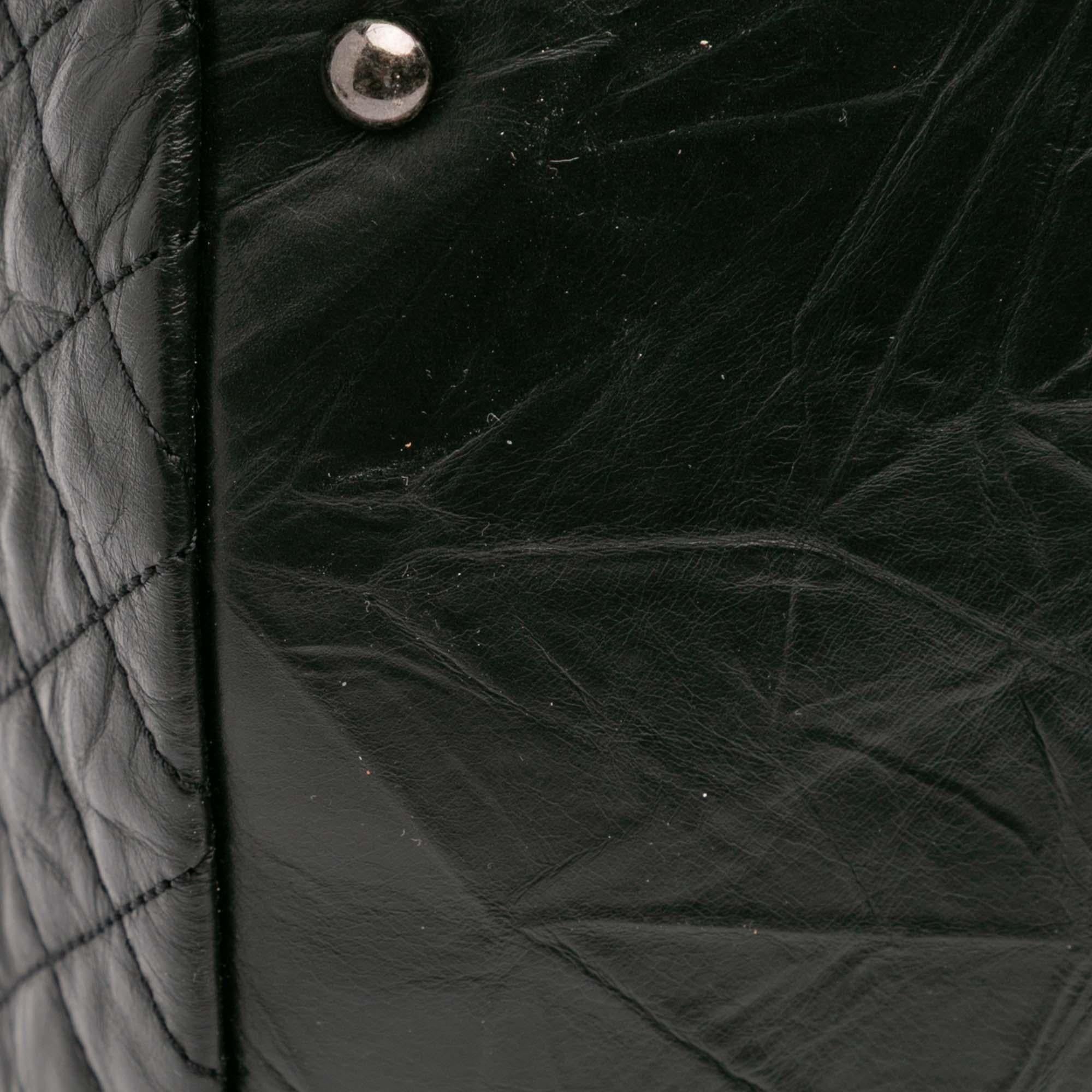 Chanel CC Quilted Aged Calfskin Coco Rider Bowling Bag
