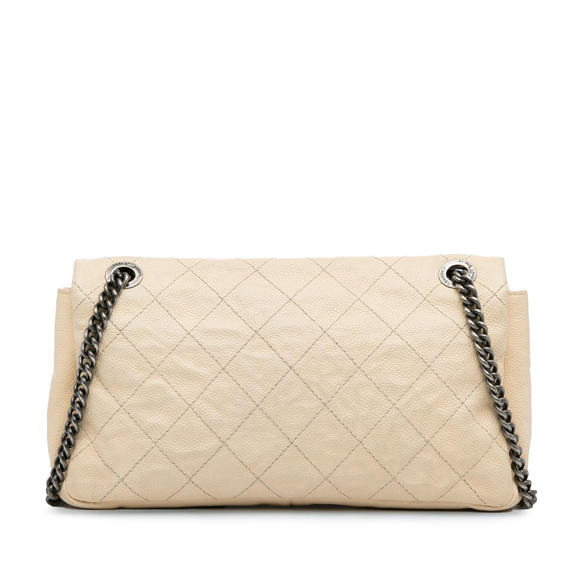 Chanel CC Quilted Aged Calfskin Flap Bag (SHG-nEKvVn)