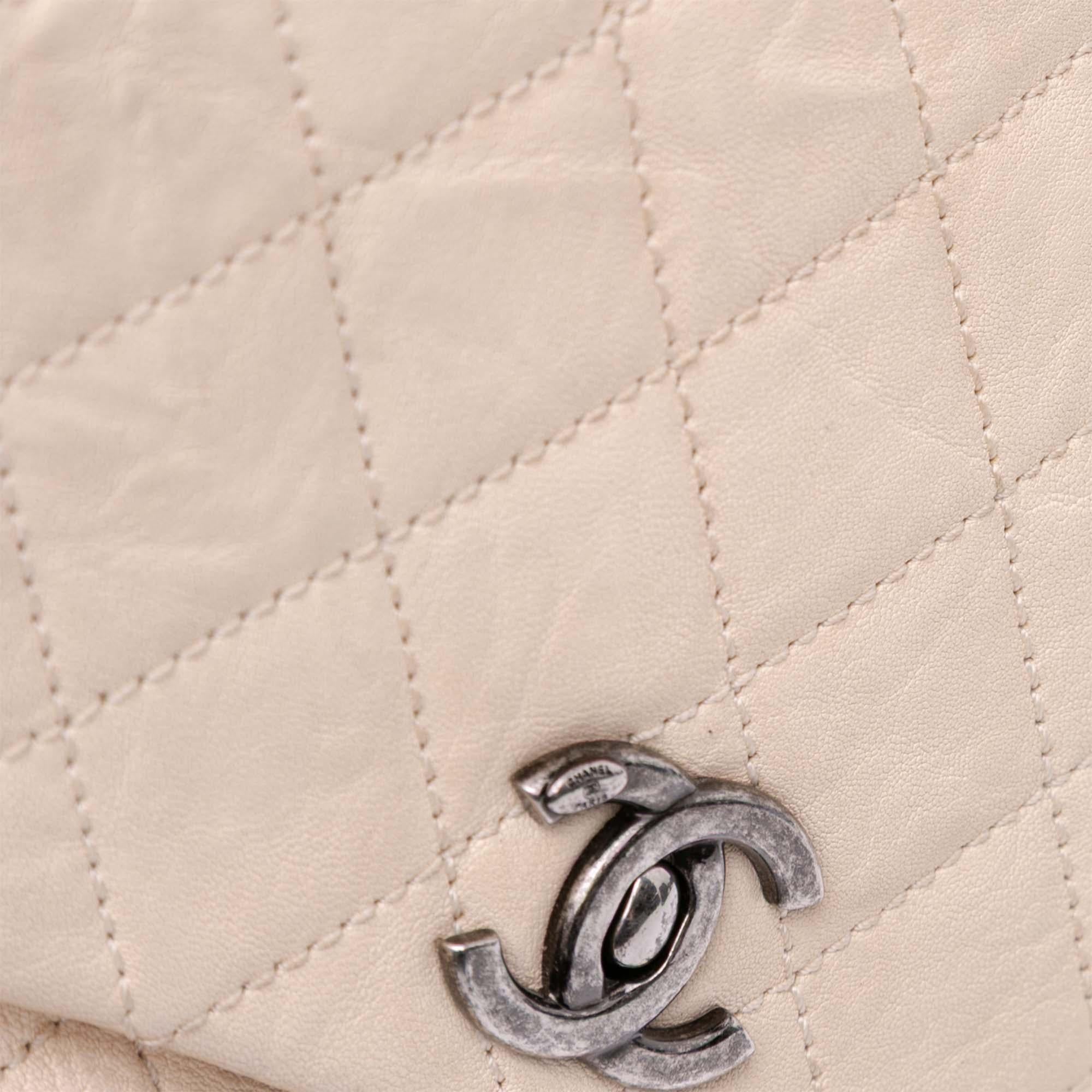 Chanel CC Quilted Aged Calfskin Flap