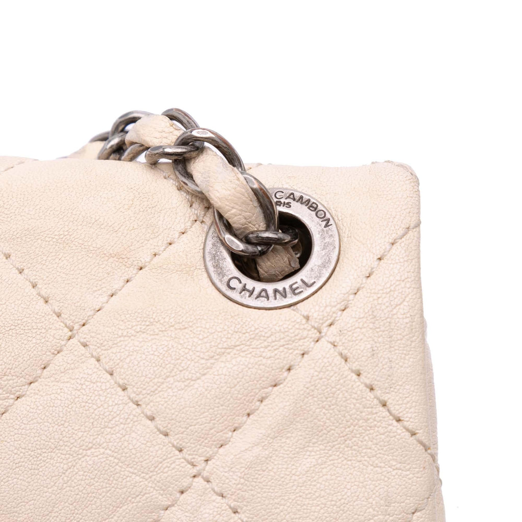 Chanel CC Quilted Aged Calfskin Flap