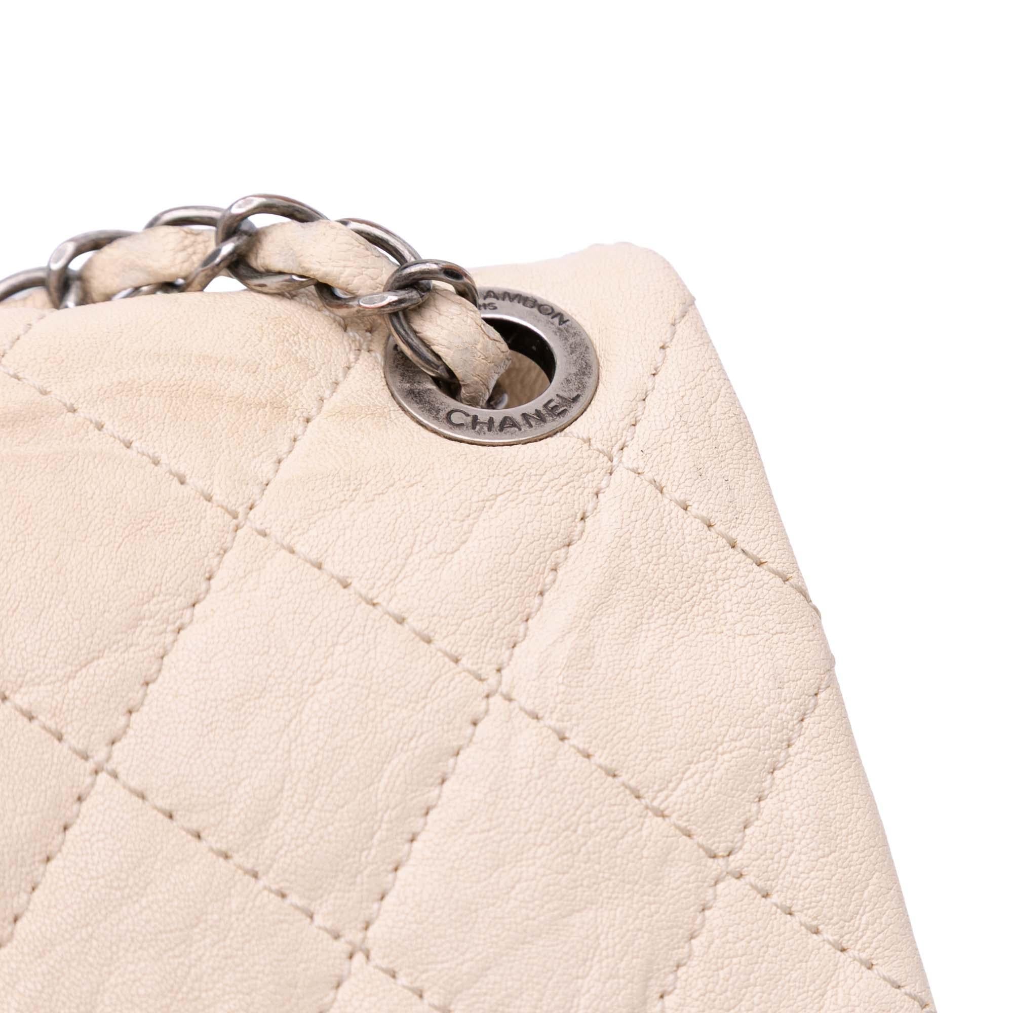Chanel CC Quilted Aged Calfskin Flap