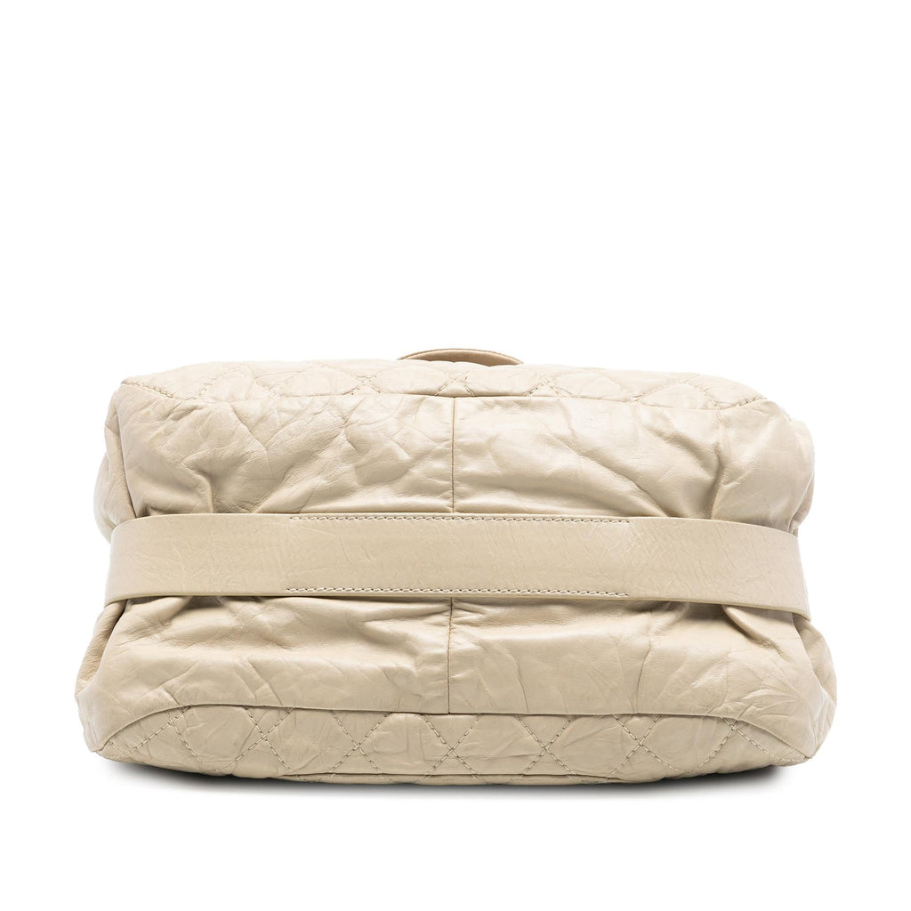 Chanel CC Quilted Aged Calfskin Flap