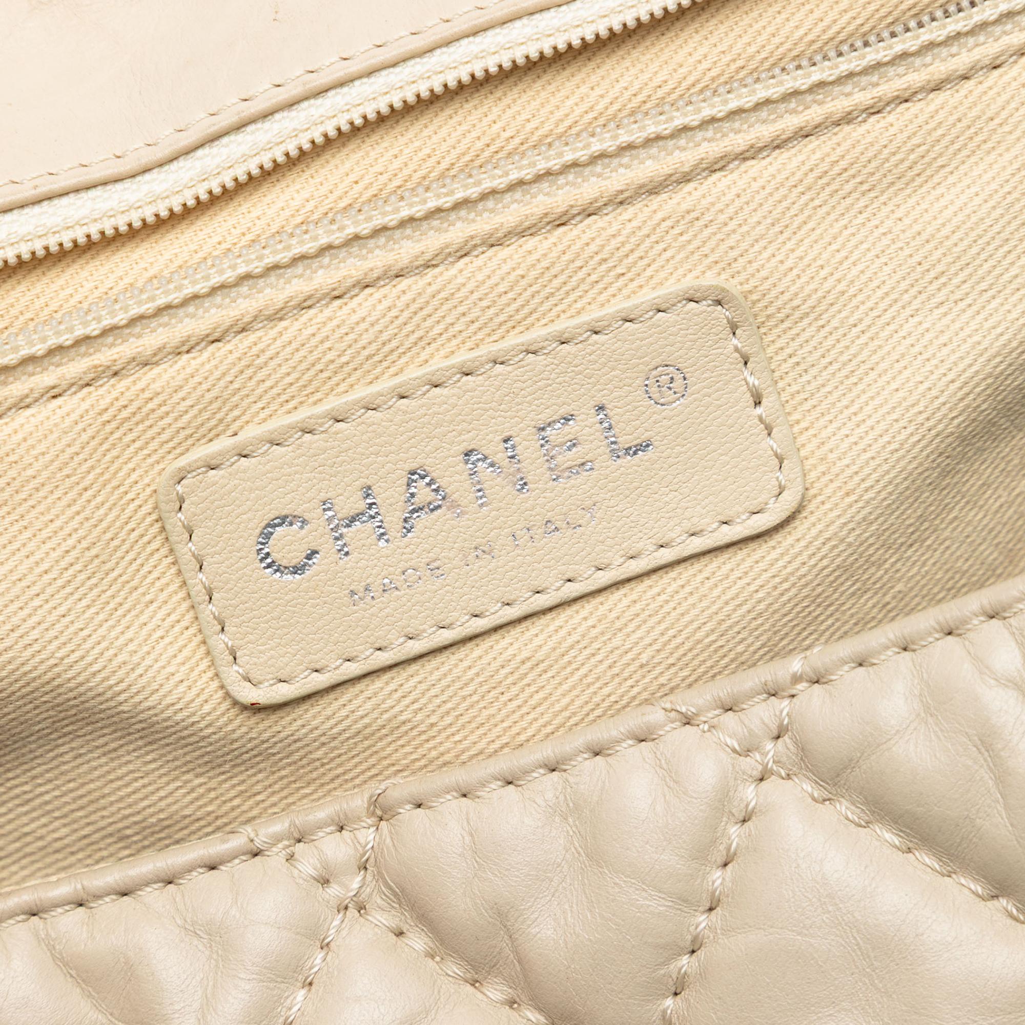 Chanel CC Quilted Aged Calfskin Flap