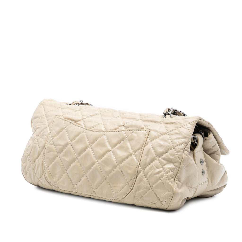 Chanel CC Quilted Aged Calfskin Flap