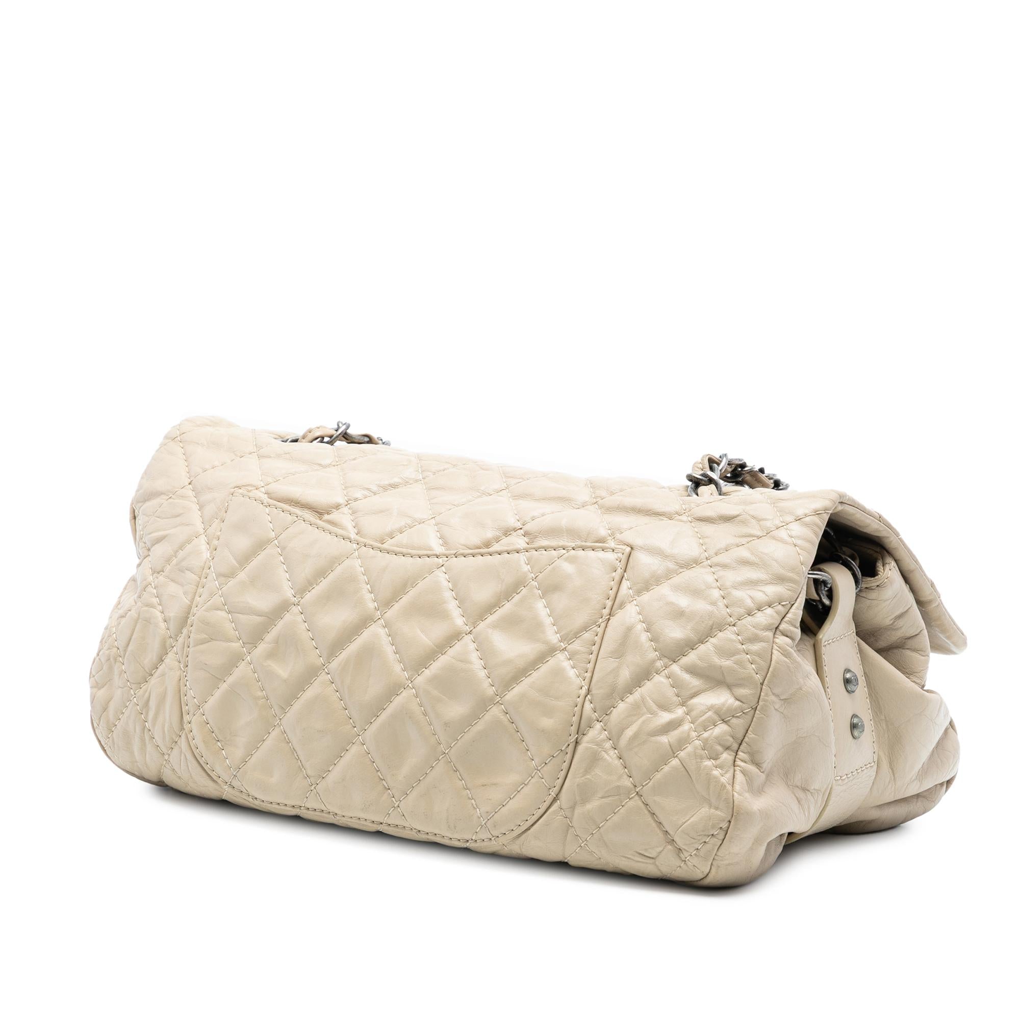 Chanel CC Quilted Aged Calfskin Flap