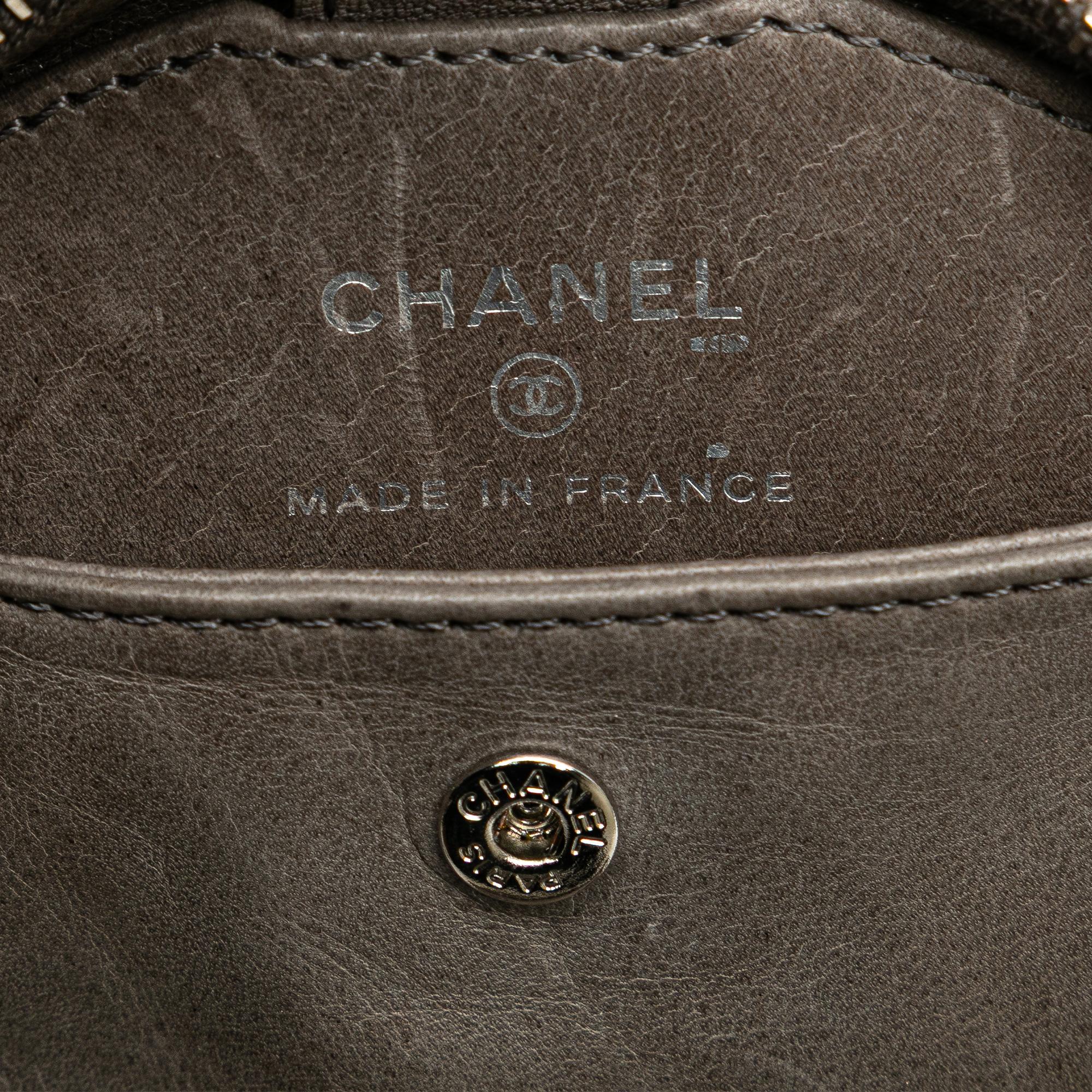 Chanel CC Quilted Aged Calfskin Round Clutch