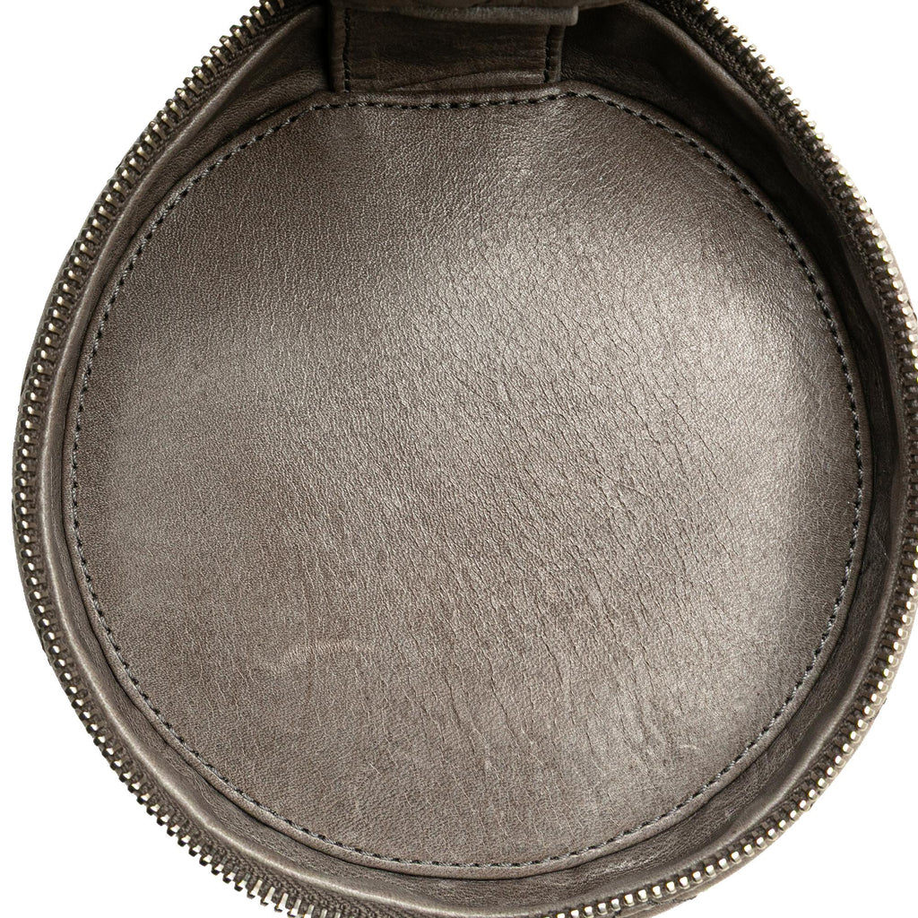 Chanel CC Quilted Aged Calfskin Round Clutch