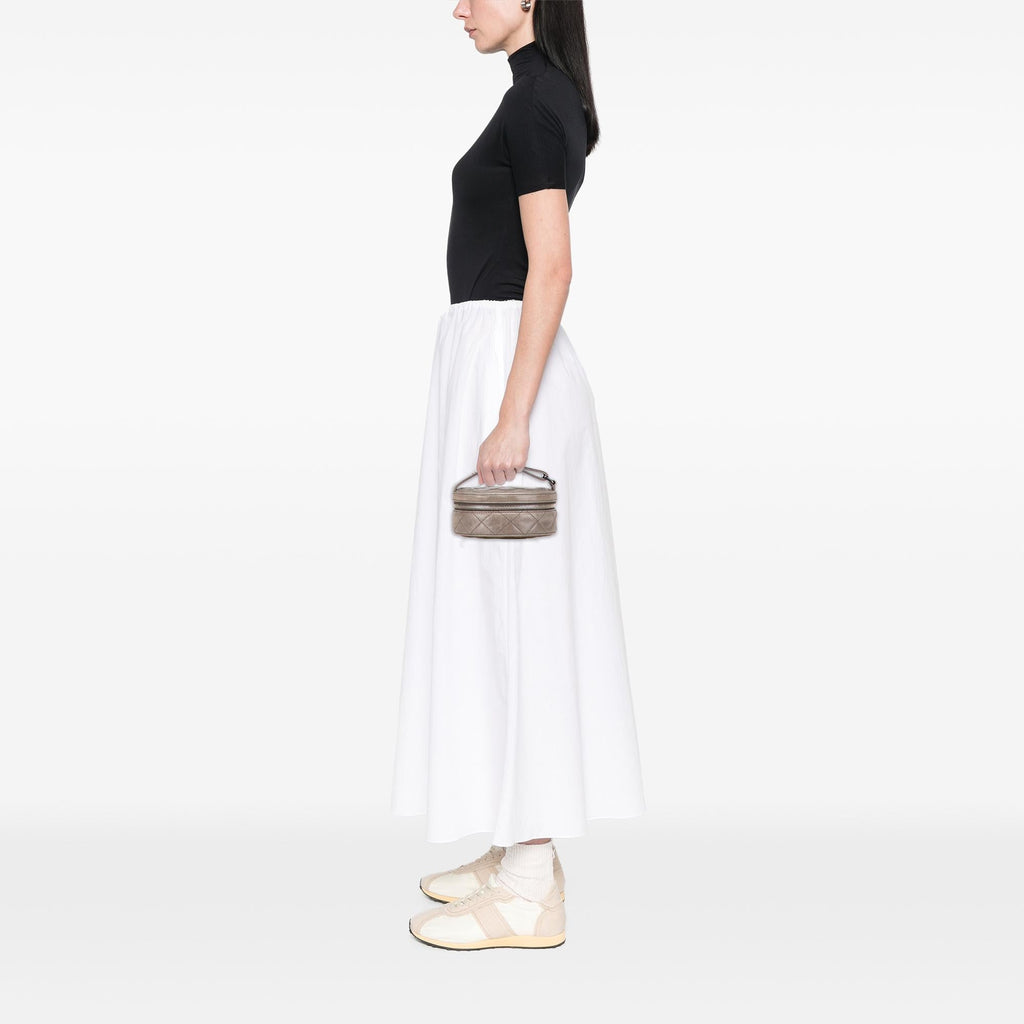 Chanel CC Quilted Aged Calfskin Round Clutch