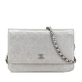Chanel CC Quilted Aged Calfskin Wallet On Chain