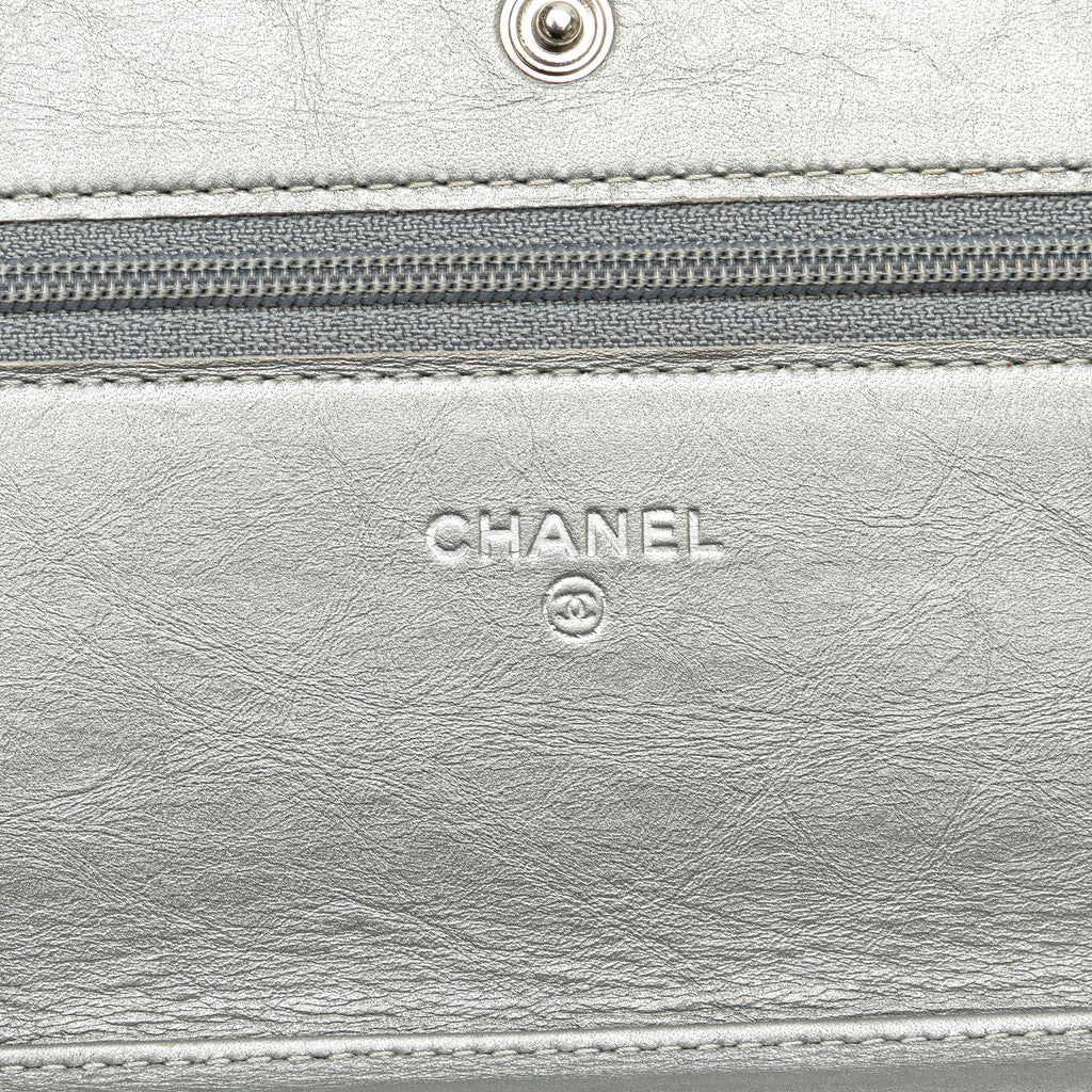 Chanel CC Quilted Aged Calfskin Wallet On Chain