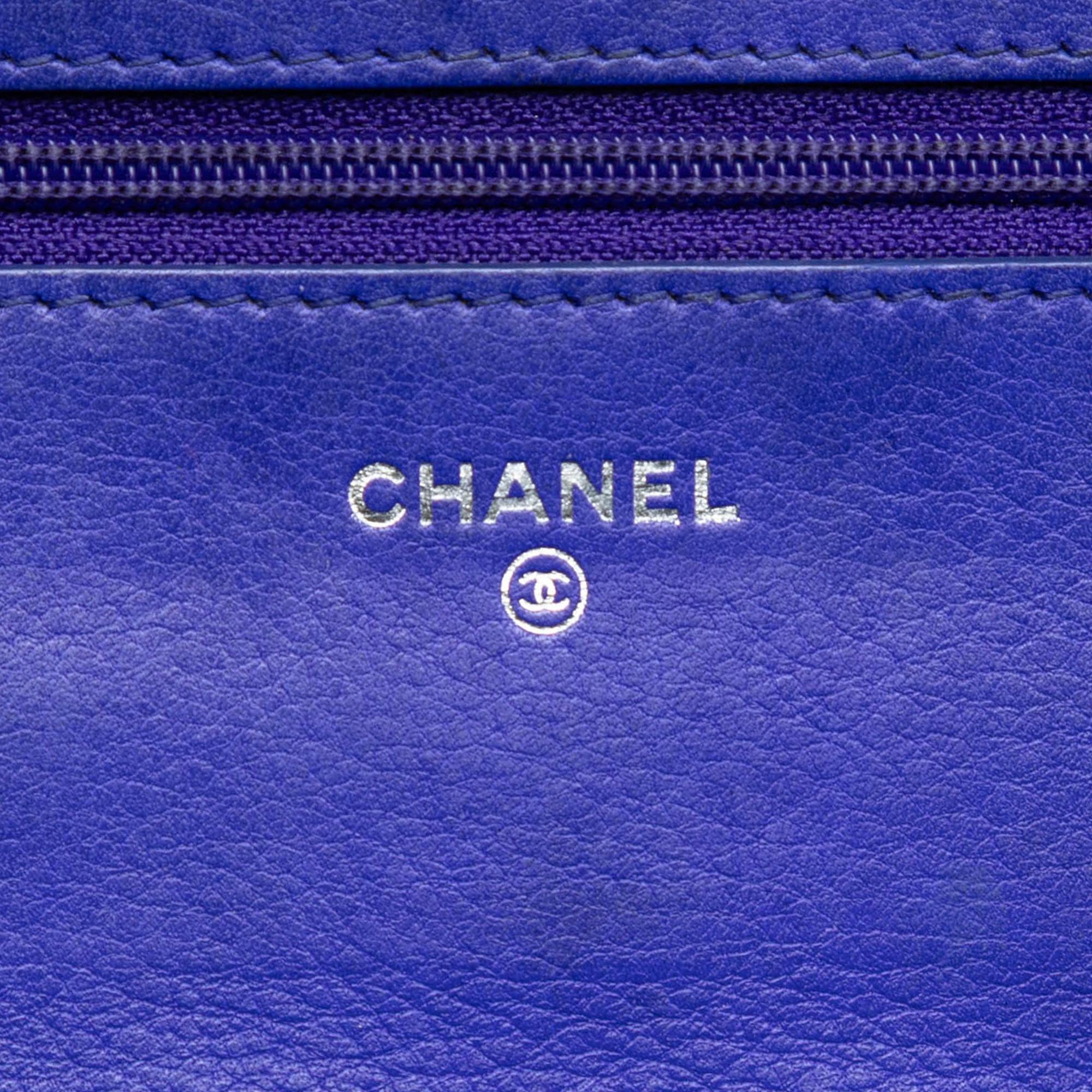 Chanel CC Quilted Calfskin Fancy Wallet On Chain