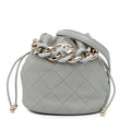 Chanel CC Quilted Calfskin Resin Bi-Color Chain Bucket Bag