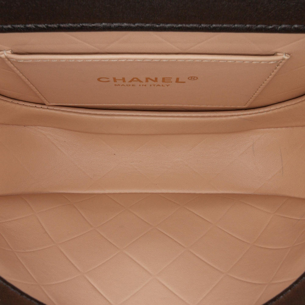 Chanel CC Quilted Calfskin Round Moon Messenger Flap