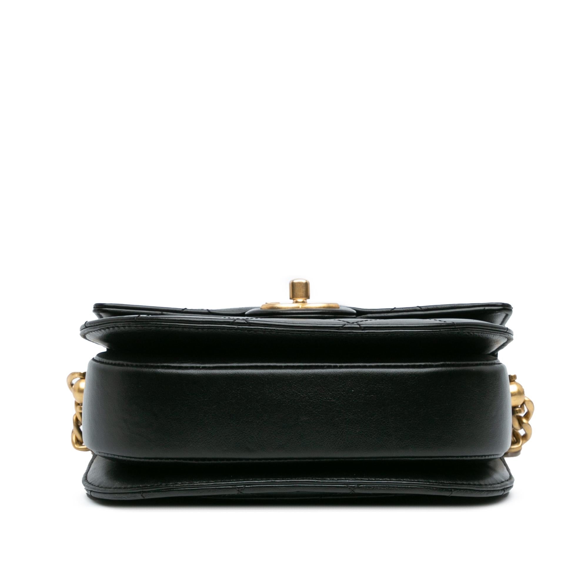Chanel CC Quilted Calfskin Round Moon Messenger Flap