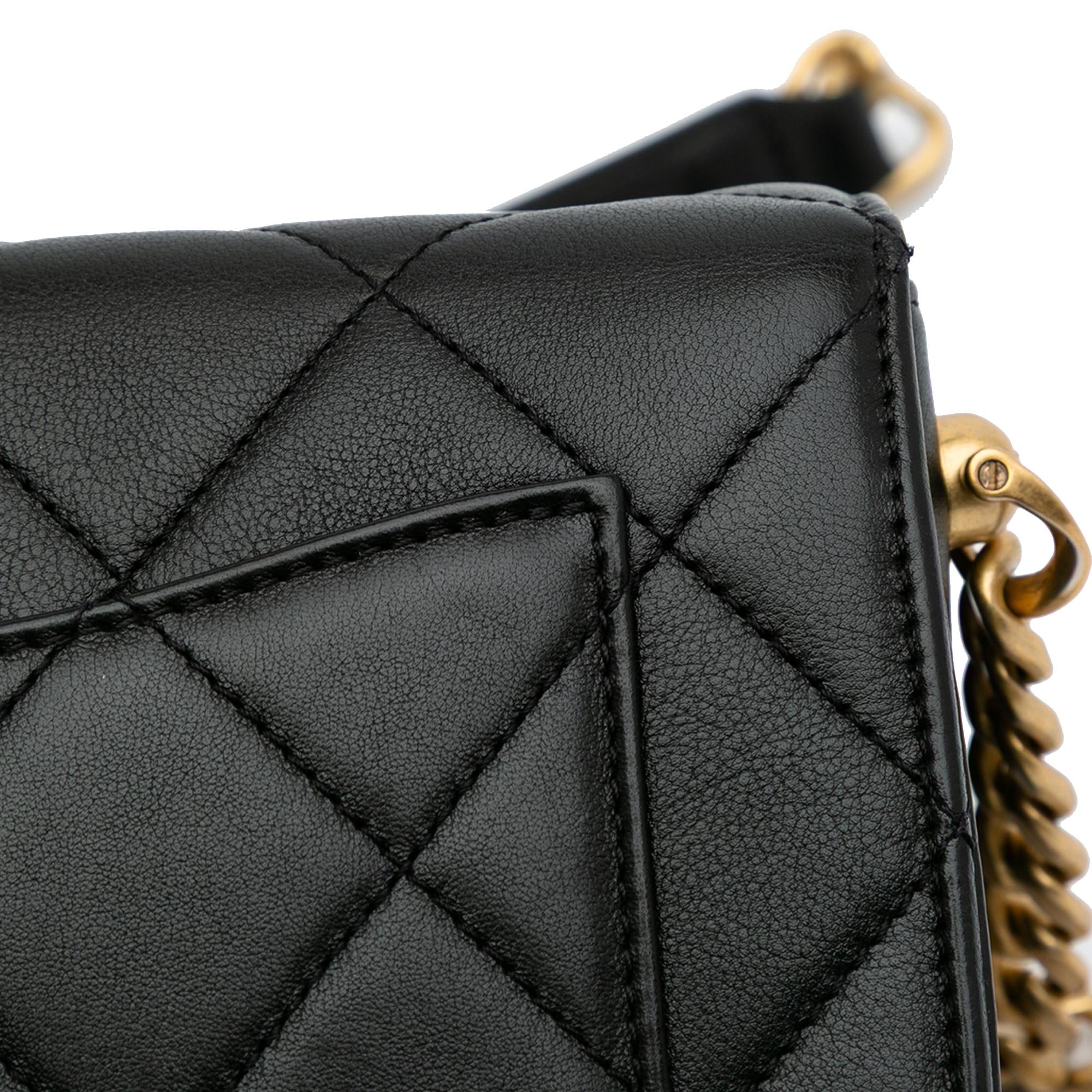 Chanel CC Quilted Calfskin Round Moon Messenger Flap