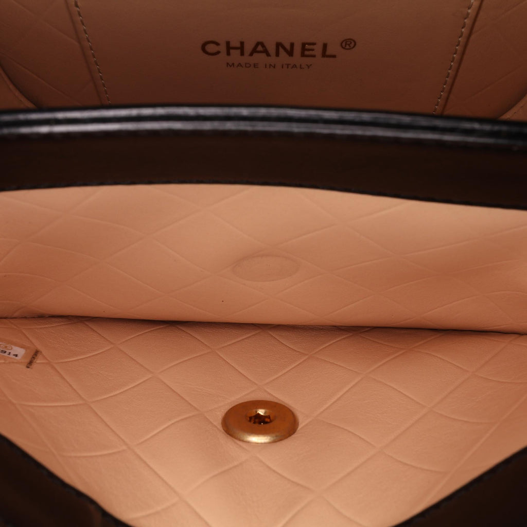 Chanel CC Quilted Calfskin Round Moon Messenger Flap