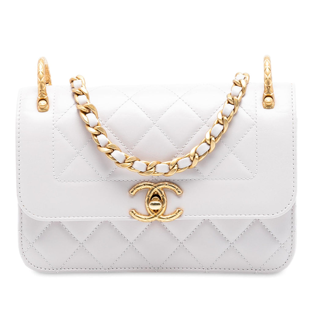 Chanel CC Quilted Calfskin Single Flap