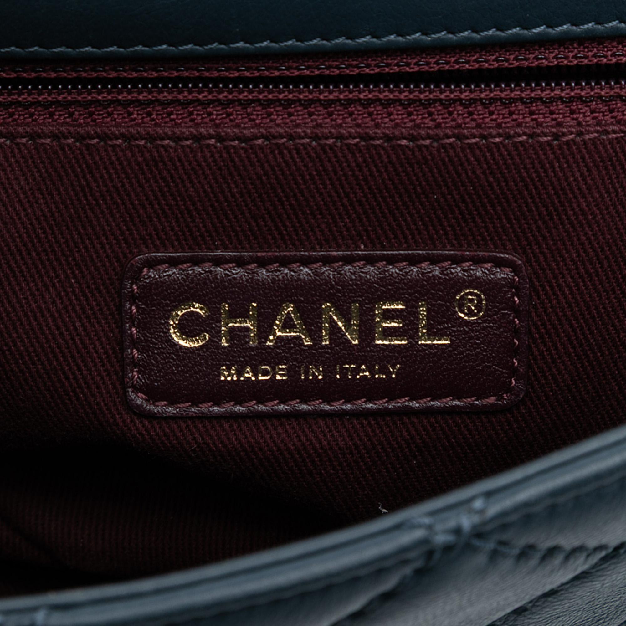 Chanel CC Quilted Calfskin Top Handle Bag