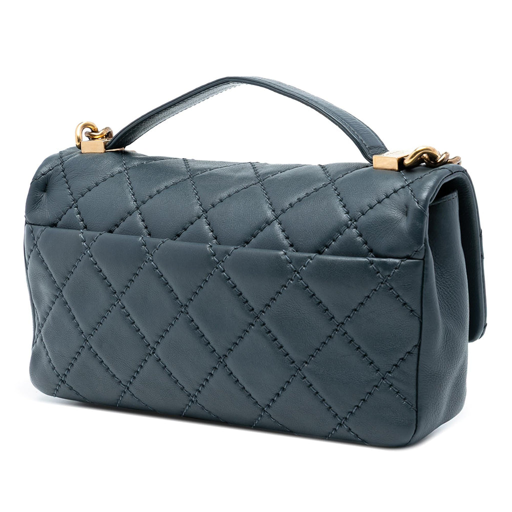Chanel CC Quilted Calfskin Top Handle Bag