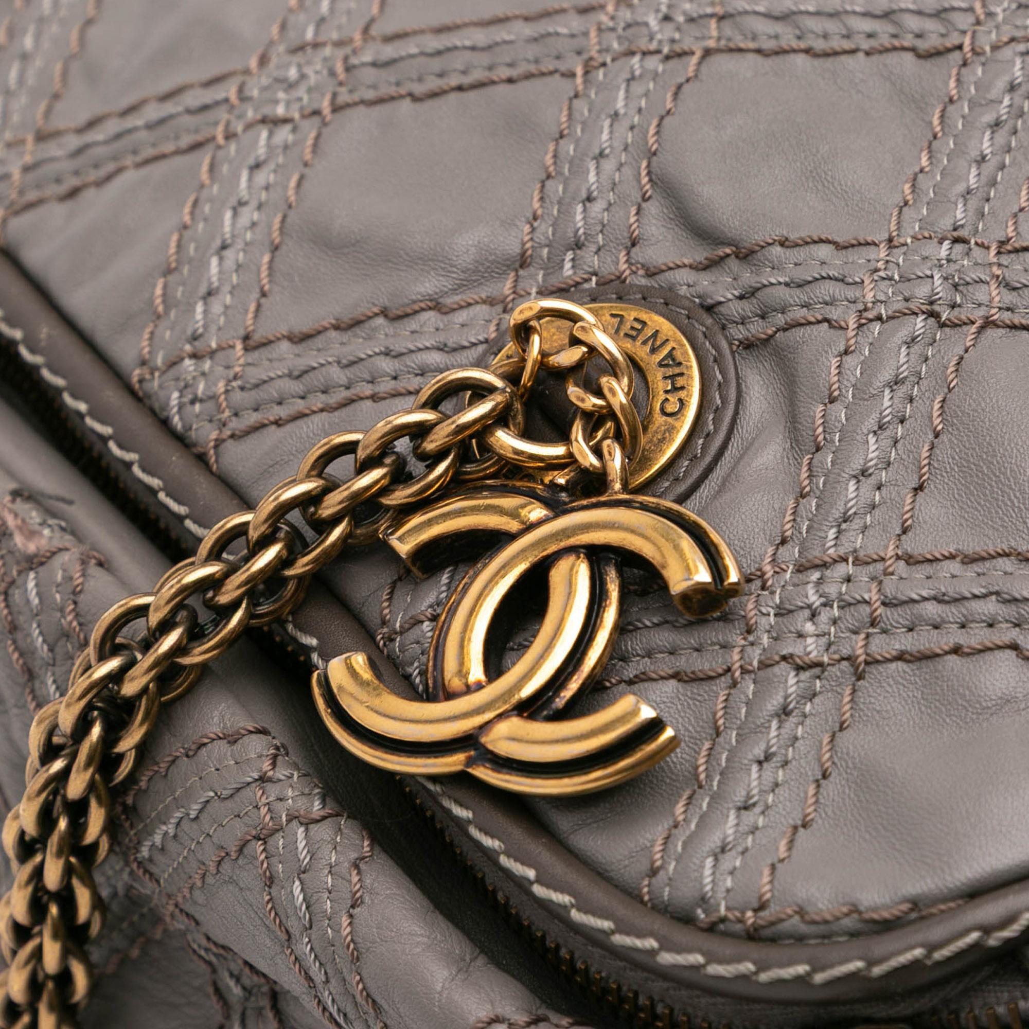 Chanel CC Quilted Calfskin Triptych Tote