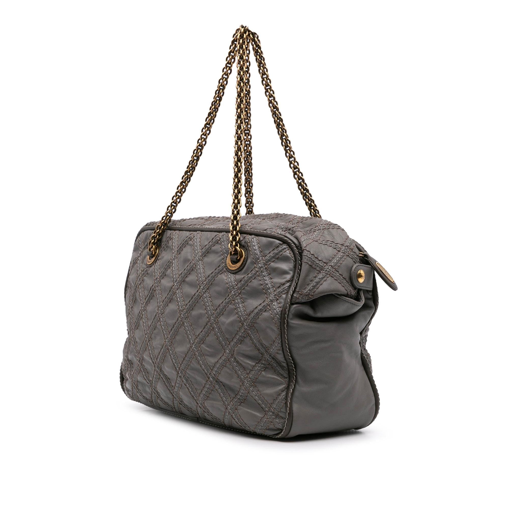 Chanel CC Quilted Calfskin Triptych Tote