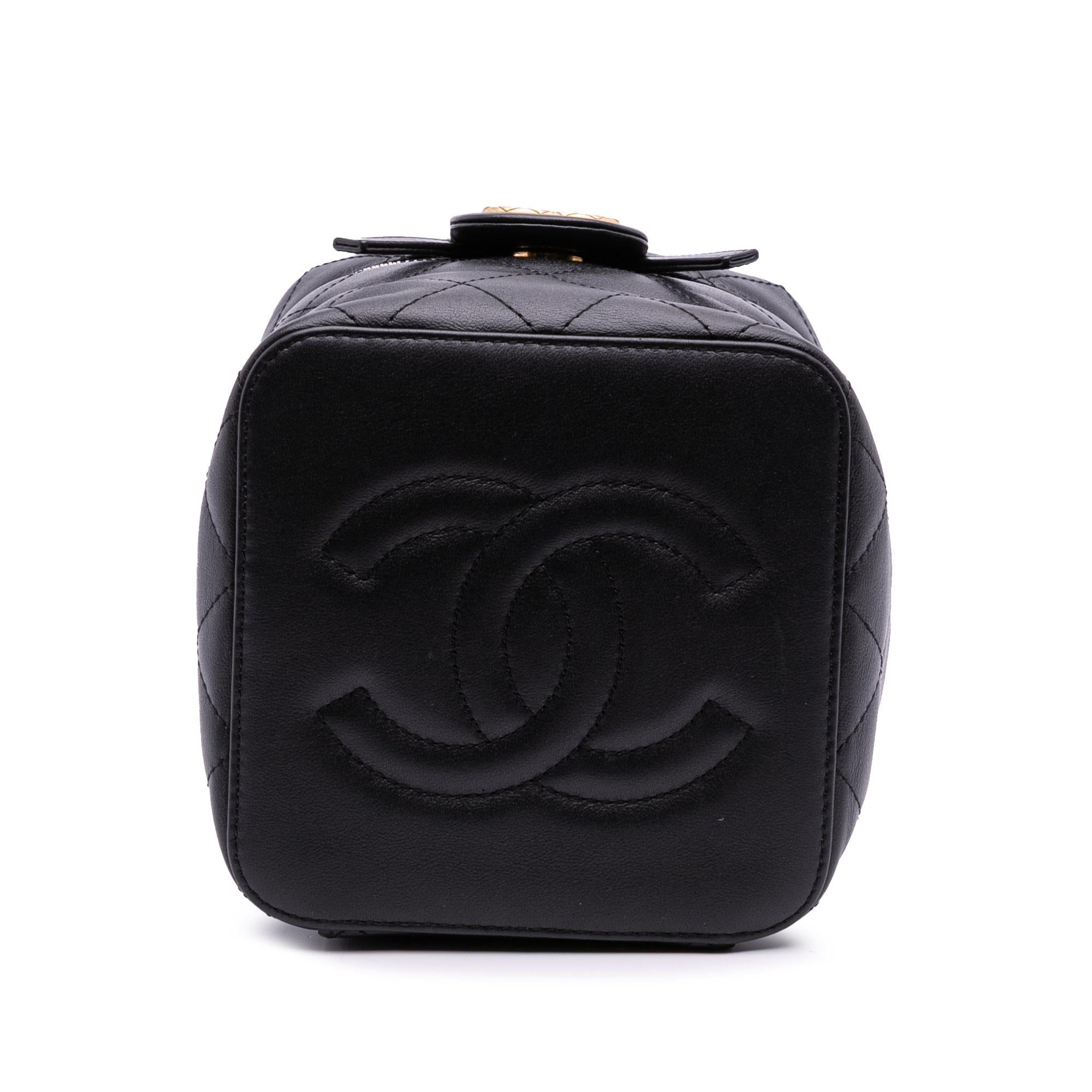 Chanel CC Quilted Calfskin Vanity Case with Chain