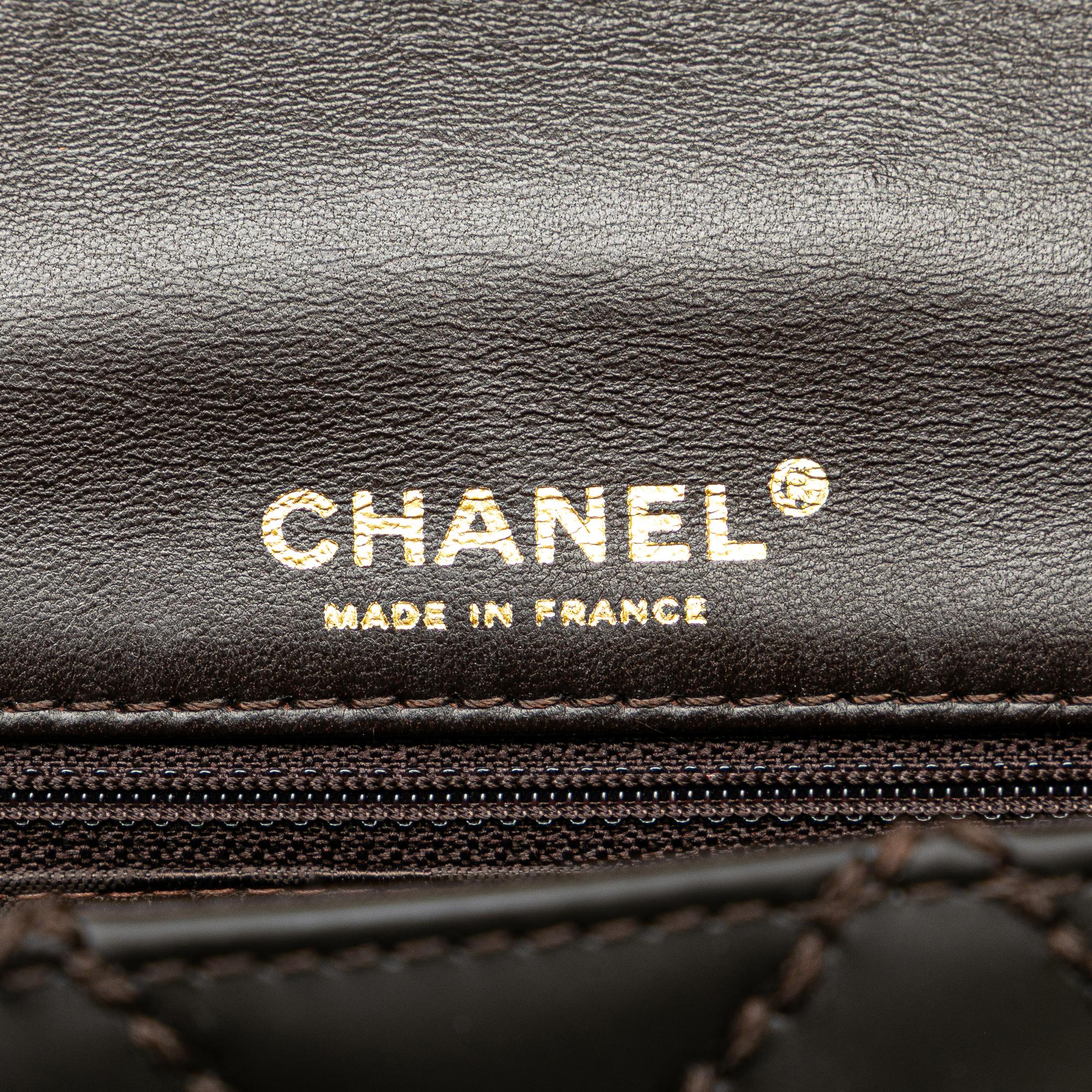 Chanel CC Quilted Calfskin Wild Stitch Flap