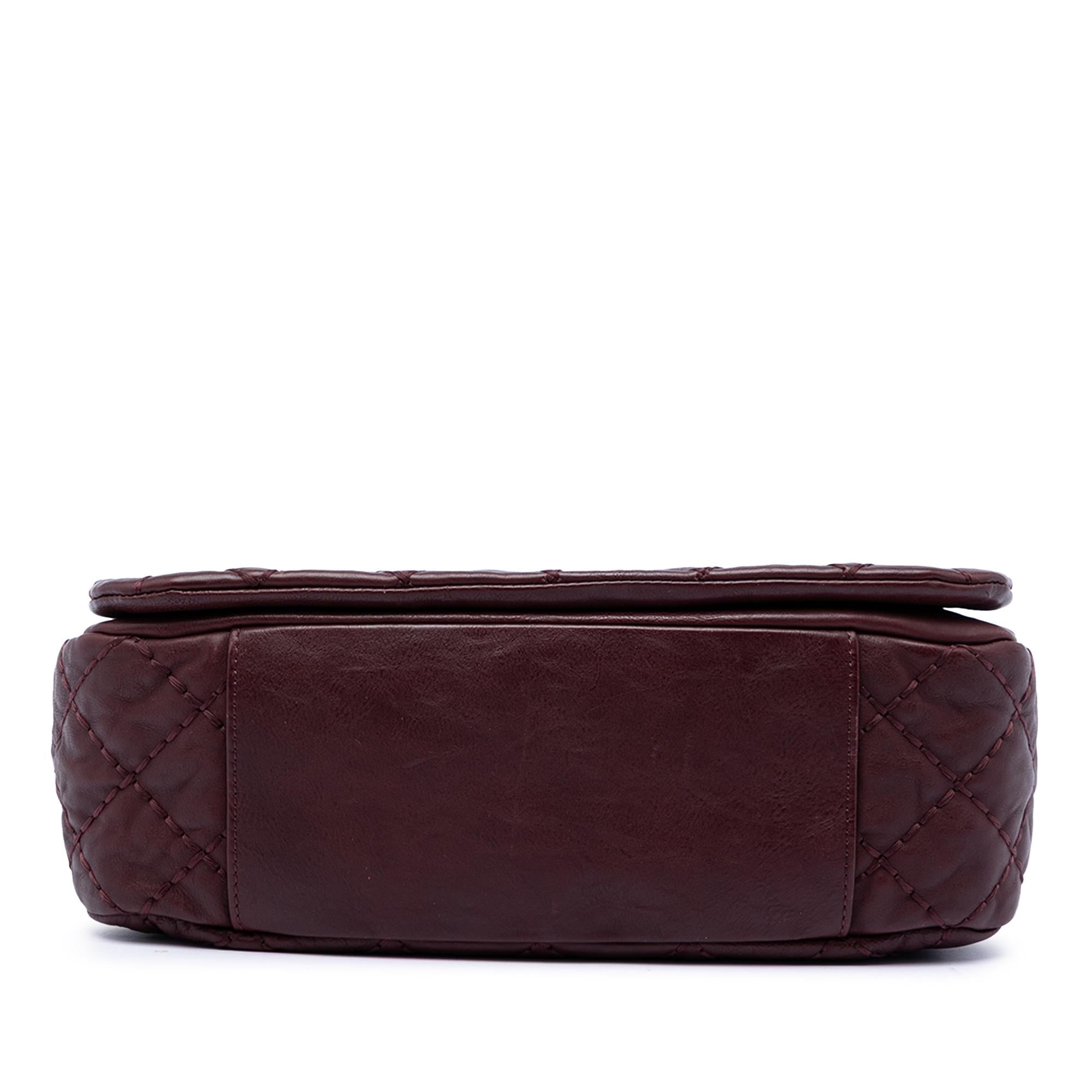 Chanel CC Quilted Calfskin Wild Stitch Full Flap