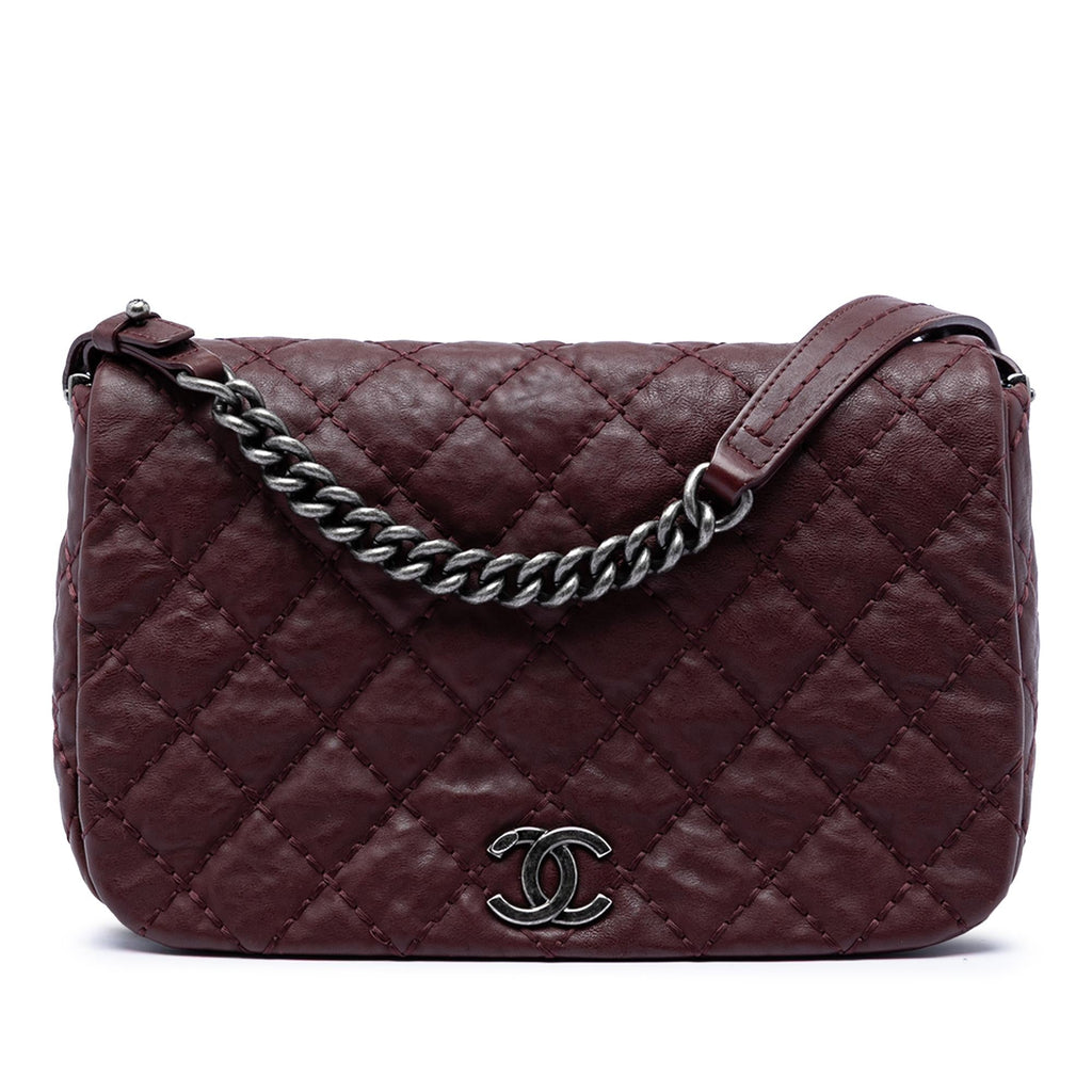 Chanel CC Quilted Calfskin Wild Stitch Full Flap