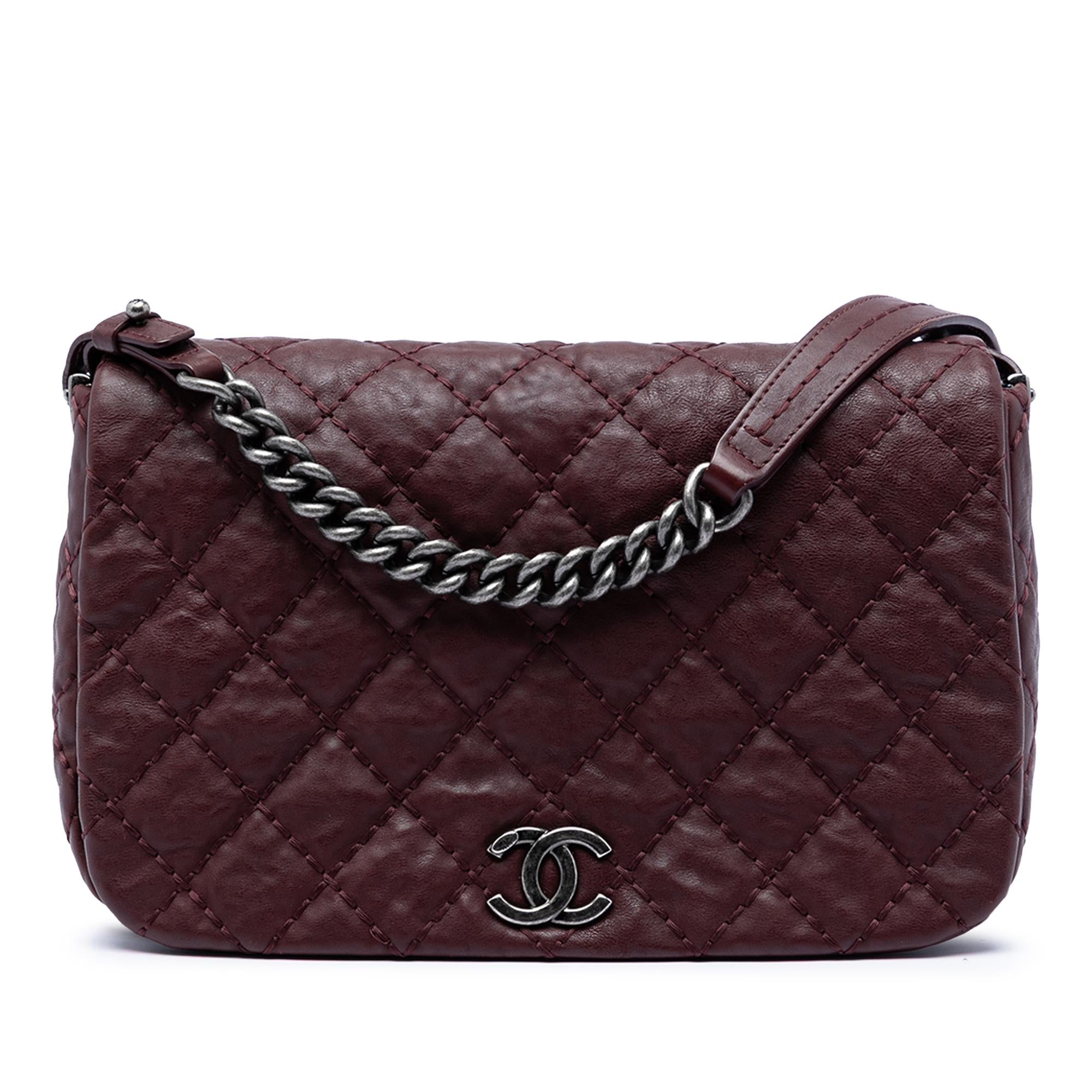 Chanel CC Quilted Calfskin Wild Stitch Full Flap