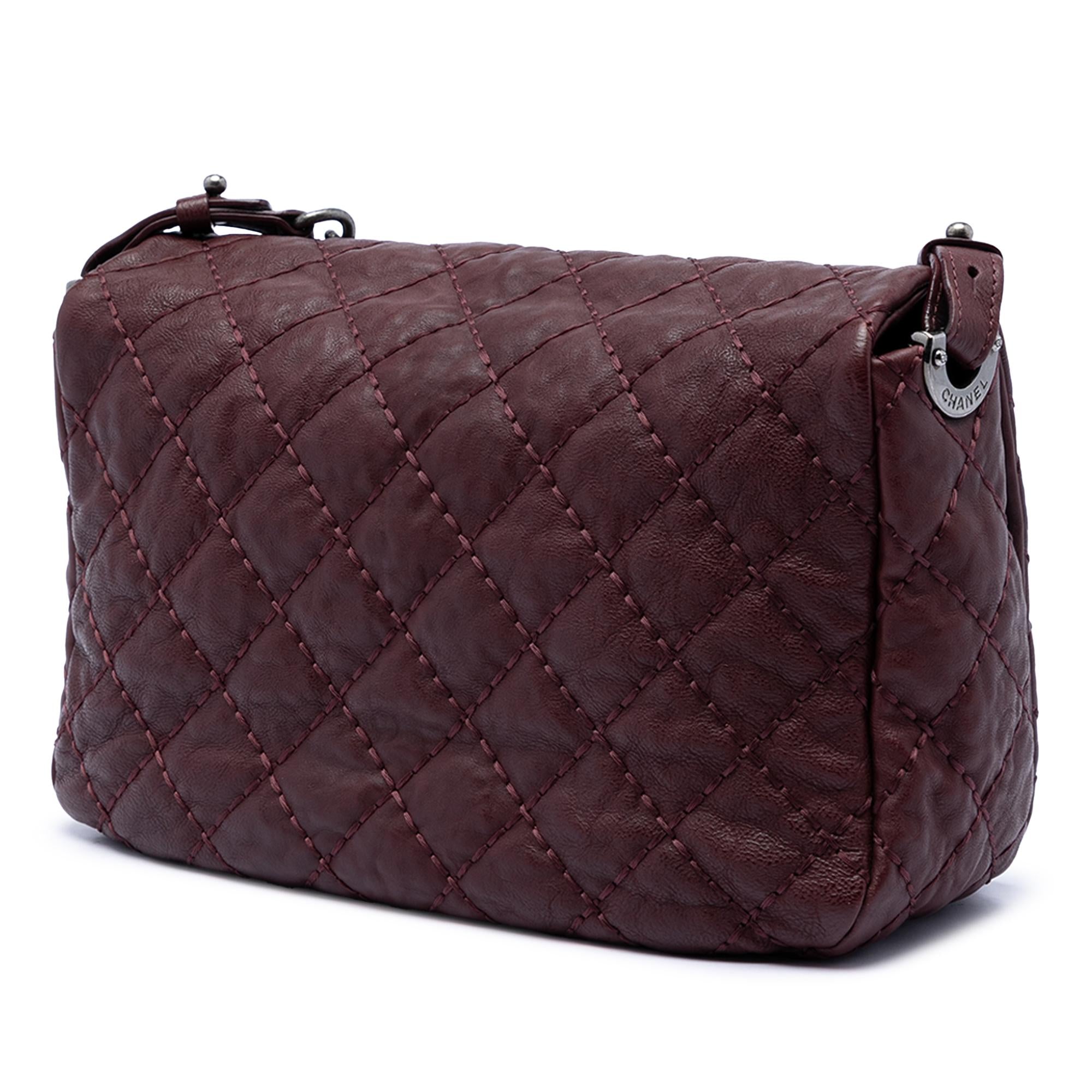 Chanel CC Quilted Calfskin Wild Stitch Full Flap