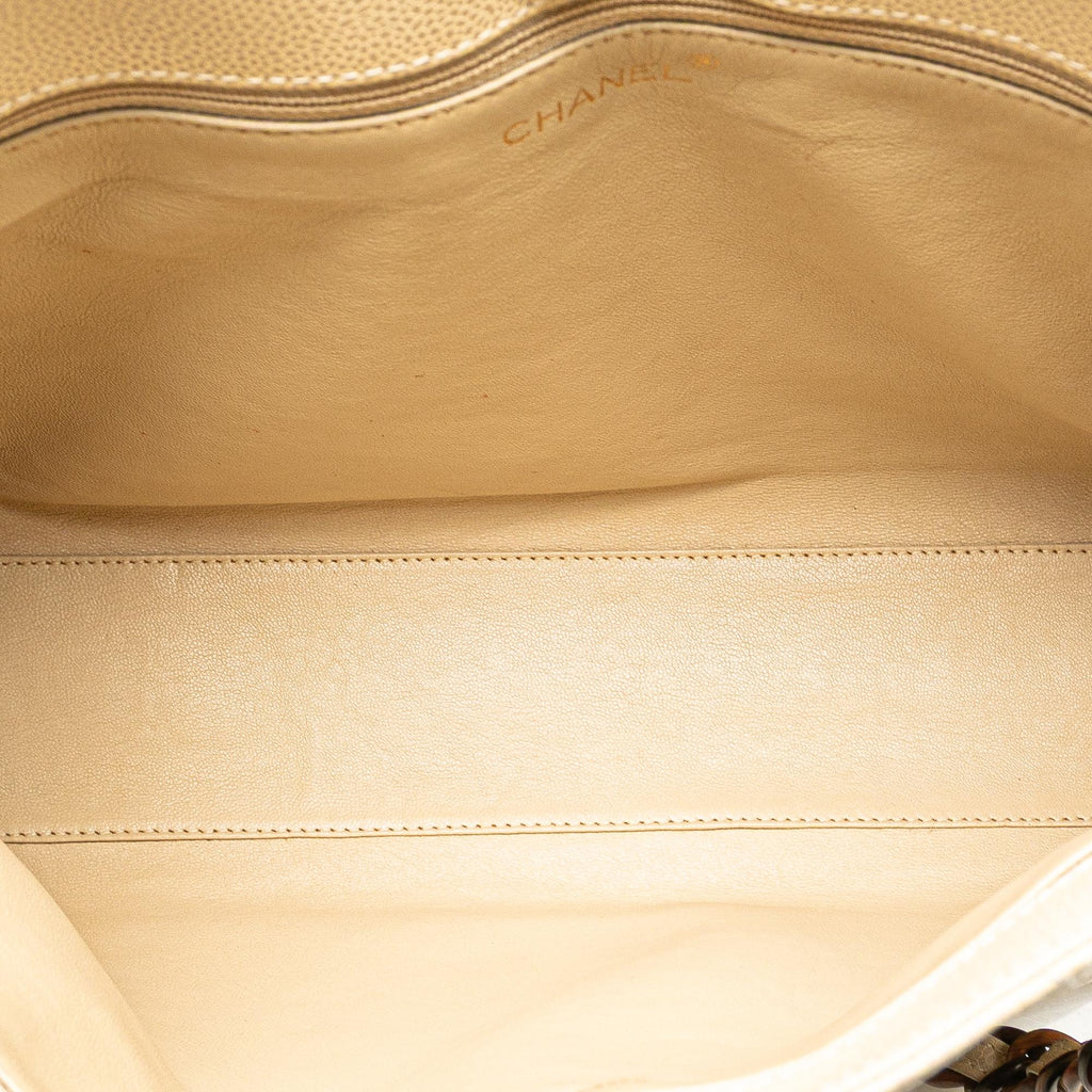 Chanel CC Quilted Caviar Bekko Chain Tote