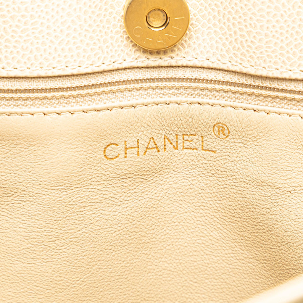 Chanel CC Quilted Caviar Bekko Chain Tote