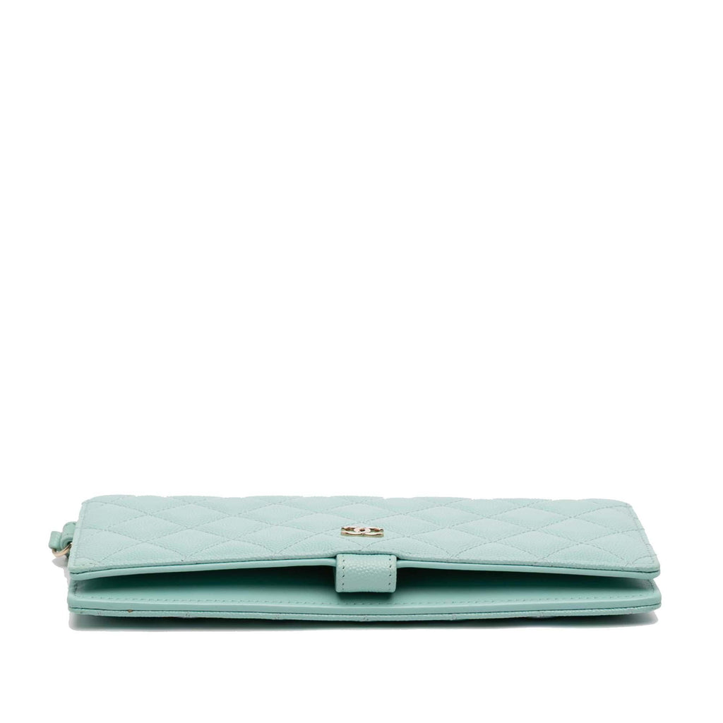 Chanel CC Quilted Caviar Bifold Long Wallet