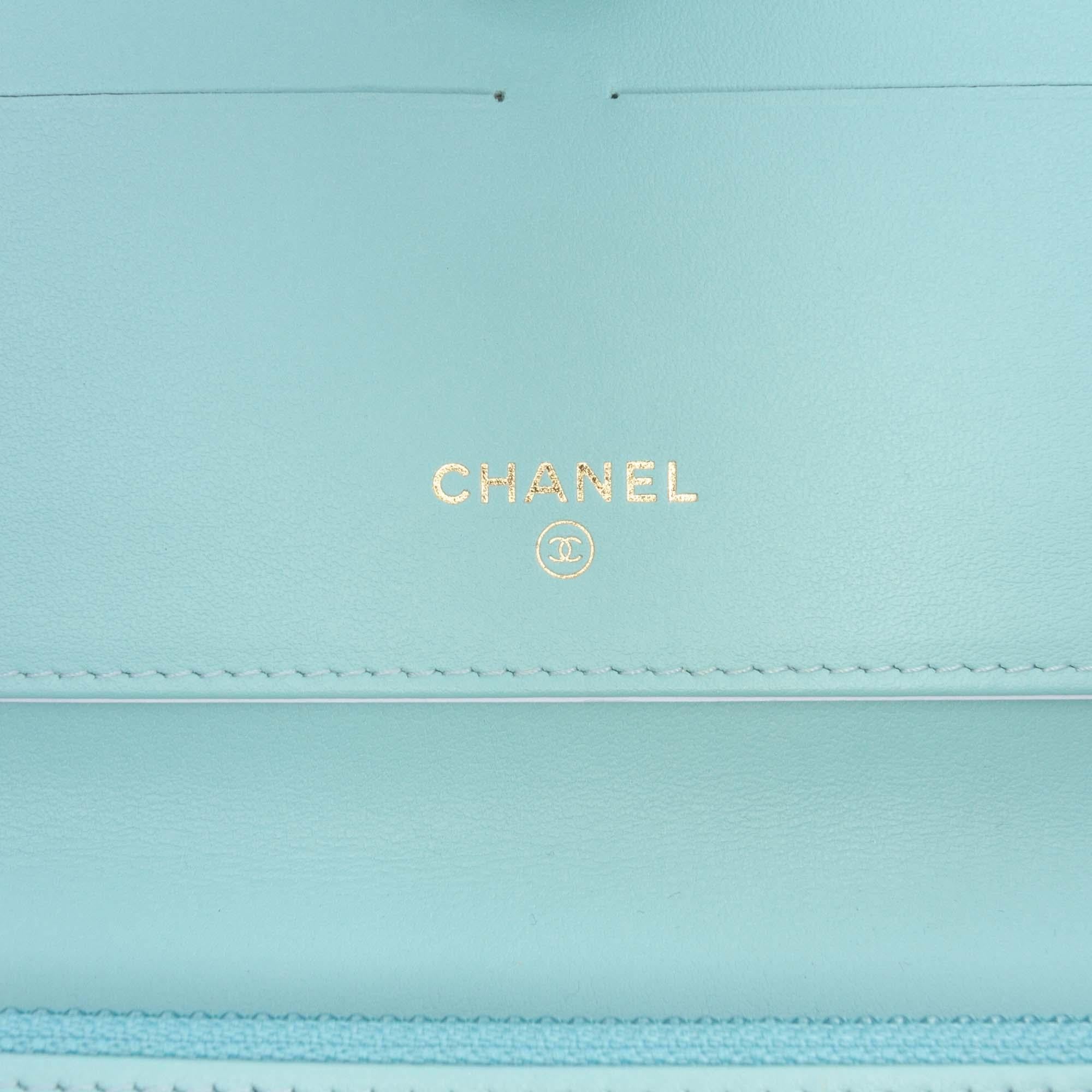 Chanel CC Quilted Caviar Bifold Long Wallet