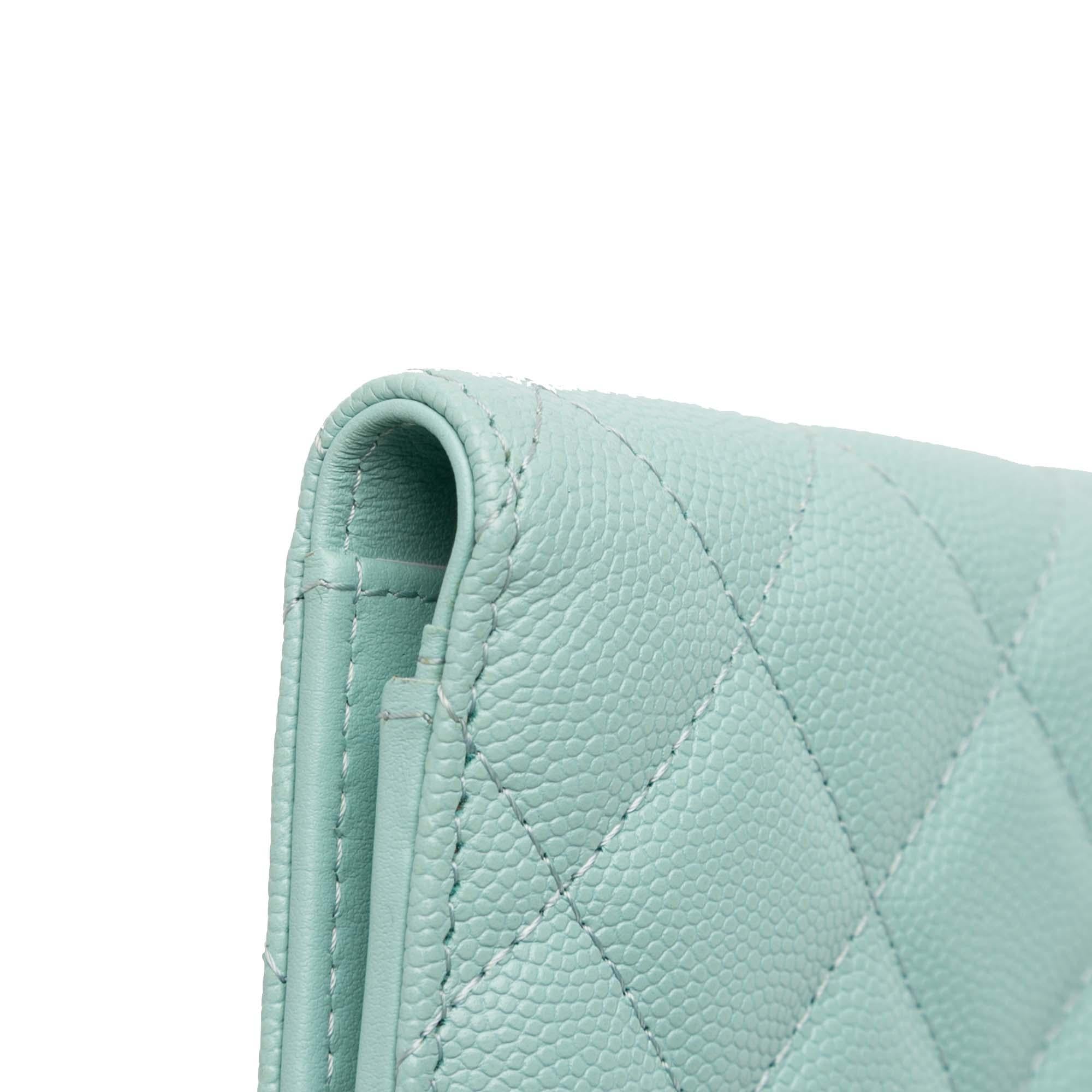 Chanel CC Quilted Caviar Bifold Long Wallet