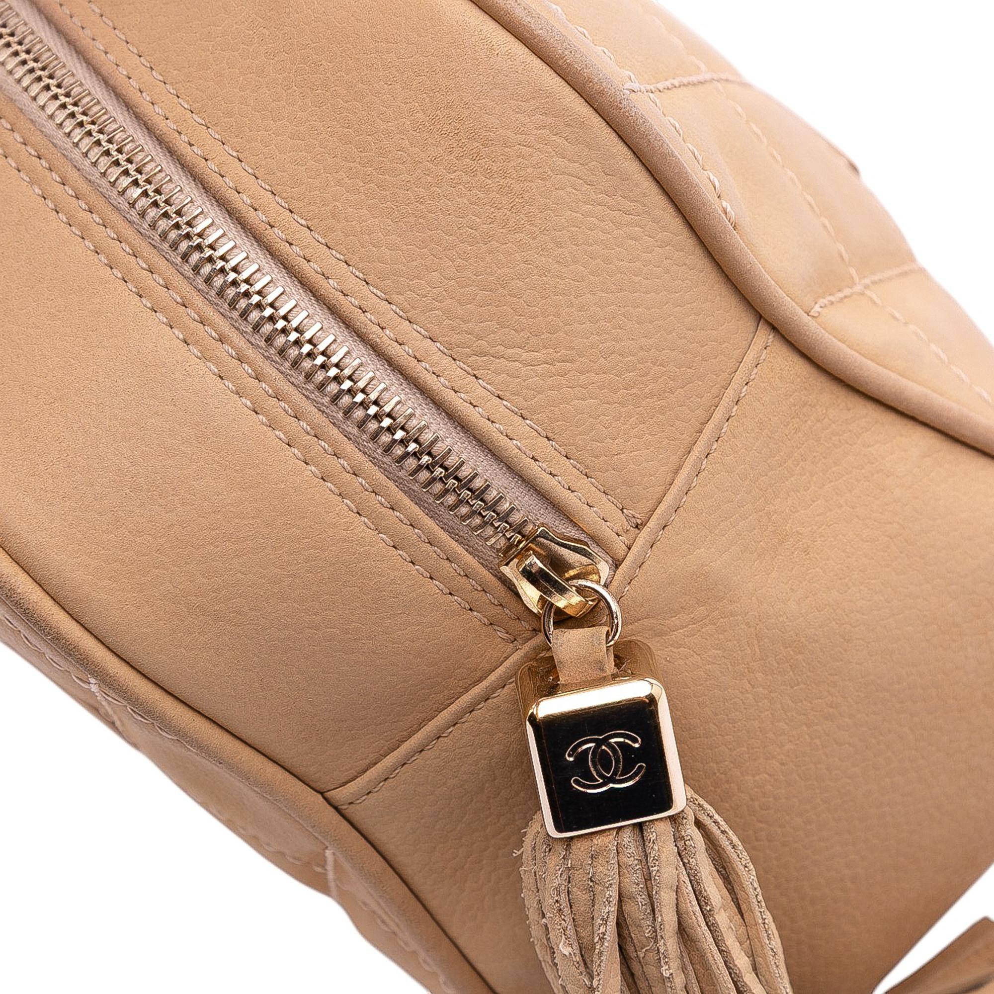 Chanel CC Quilted Caviar Bowling Bag