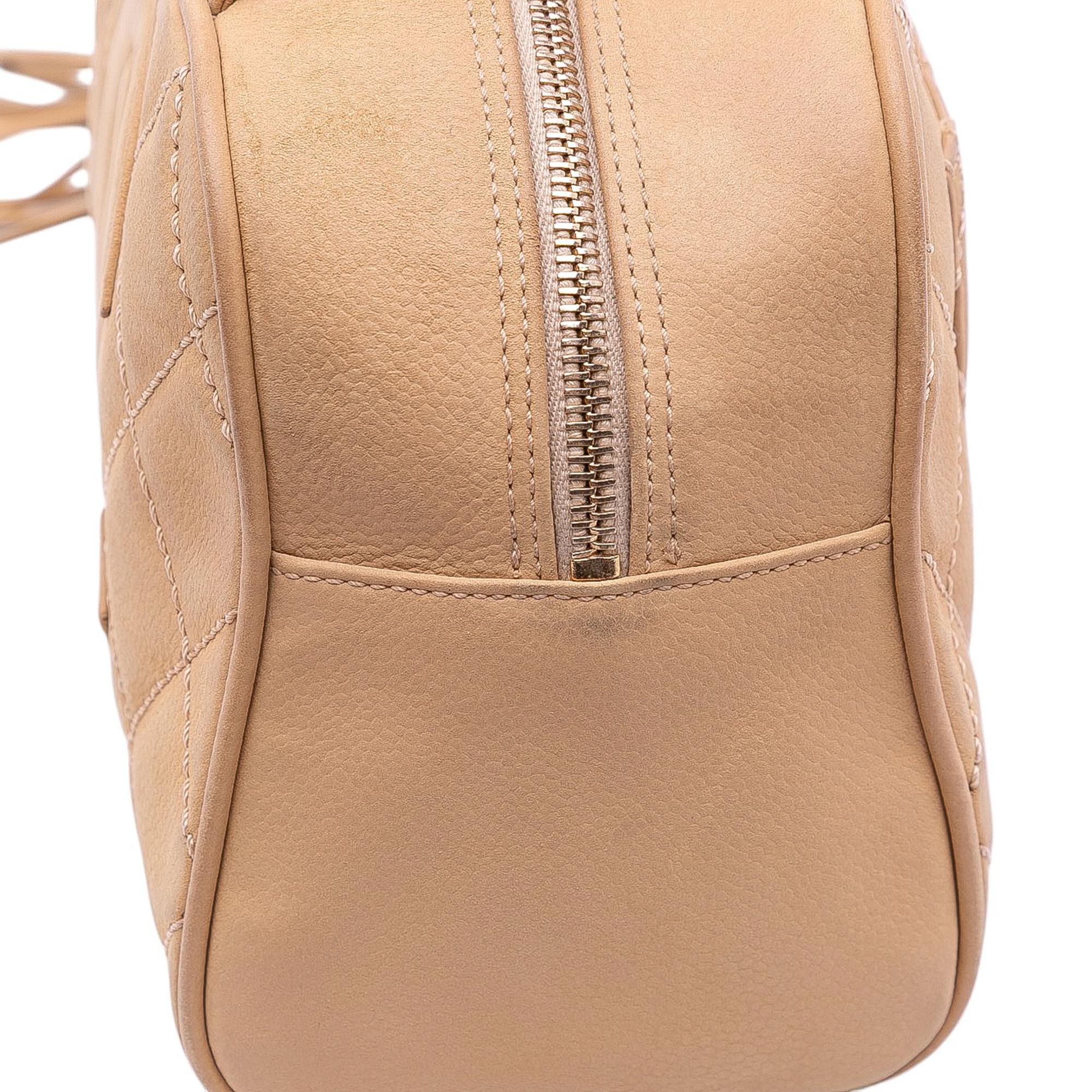 Chanel CC Quilted Caviar Bowling Bag