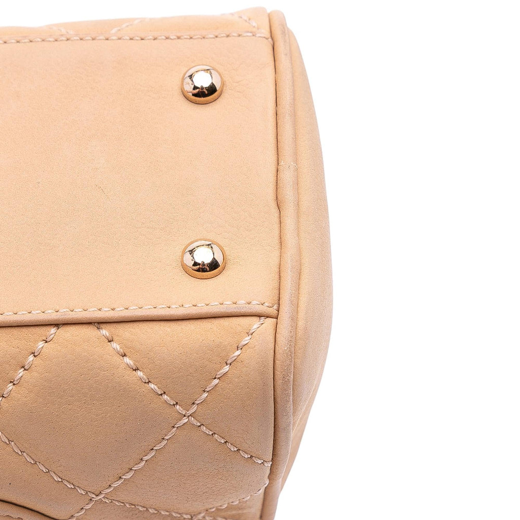 Chanel CC Quilted Caviar Bowling Bag