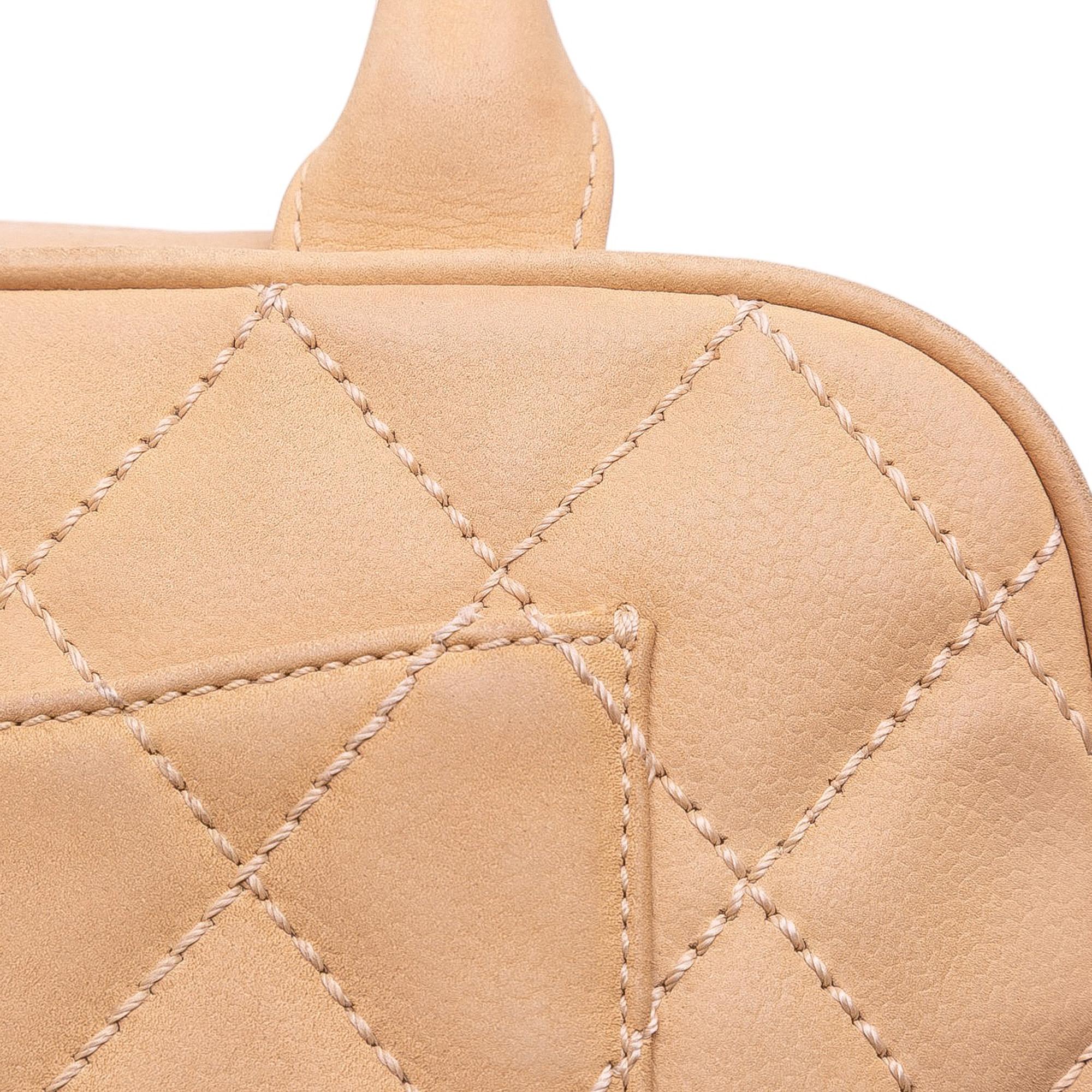 Chanel CC Quilted Caviar Bowling Bag